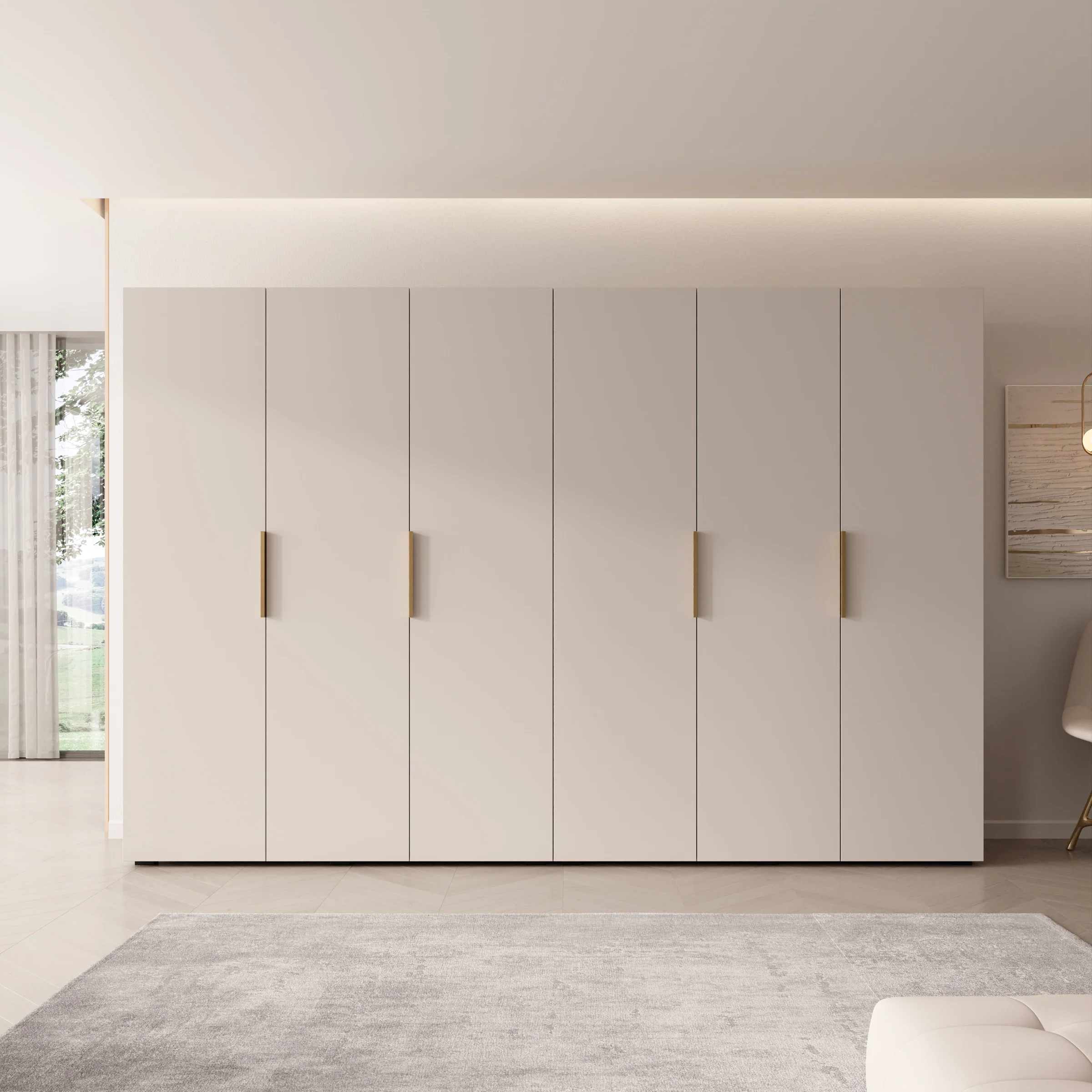 Marquesa - Kledingkast - Beige - 300x50x202 cm - Image 3