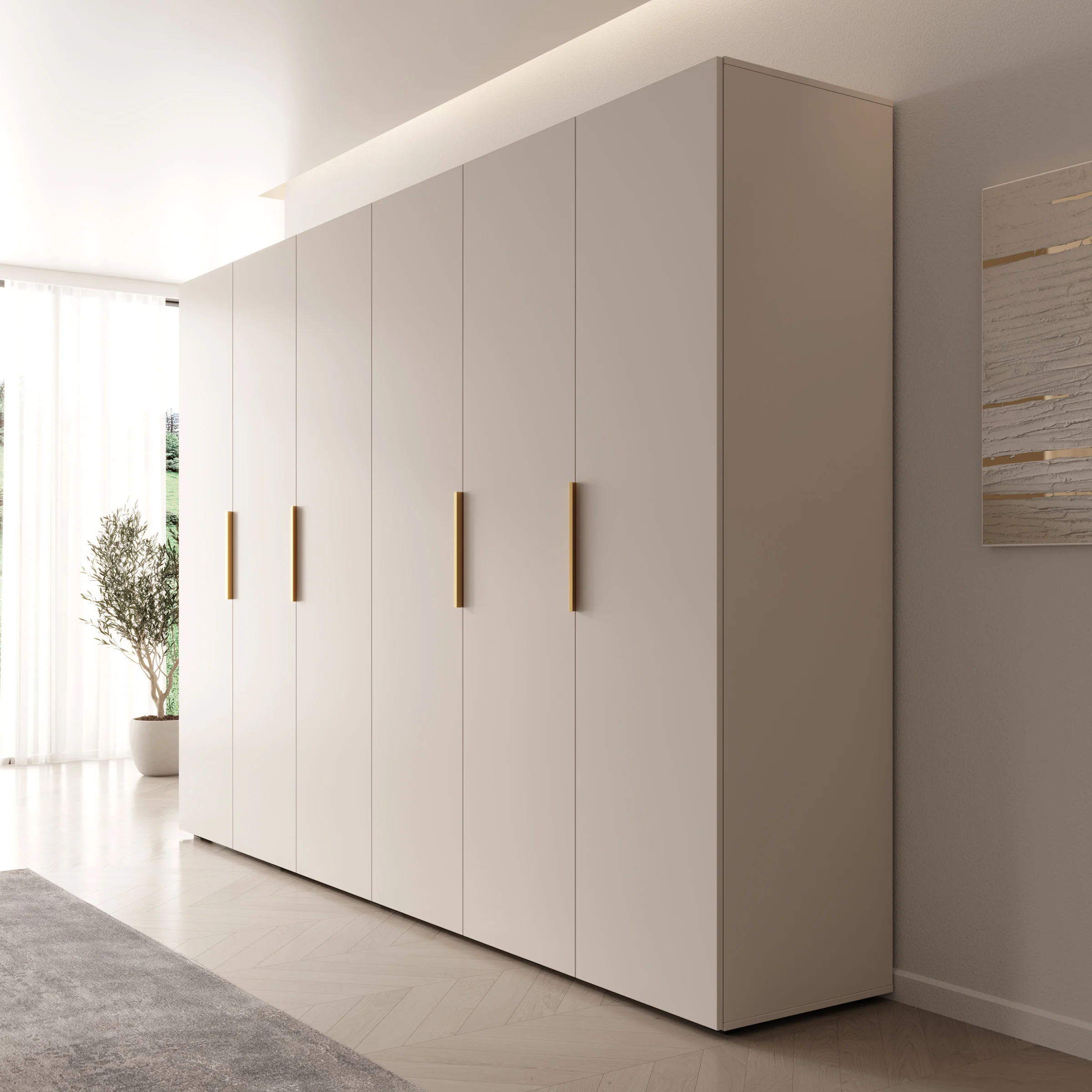Marquesa - Kledingkast - Beige - 300x50x202 cm - Image 4