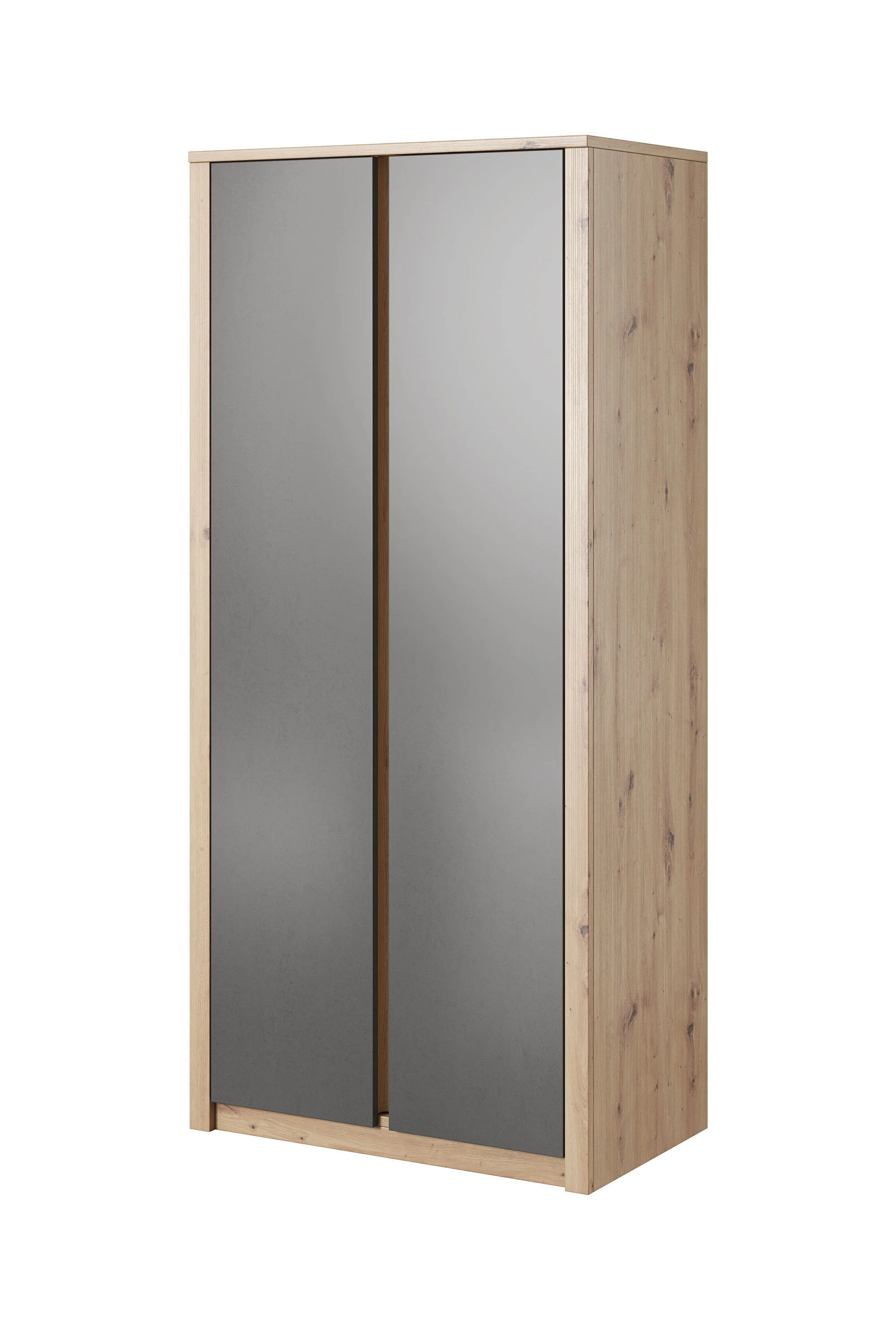 Melody - Kledingkast 2-deurs - Grijs/eiken - 90x53x197 cm - Image 6