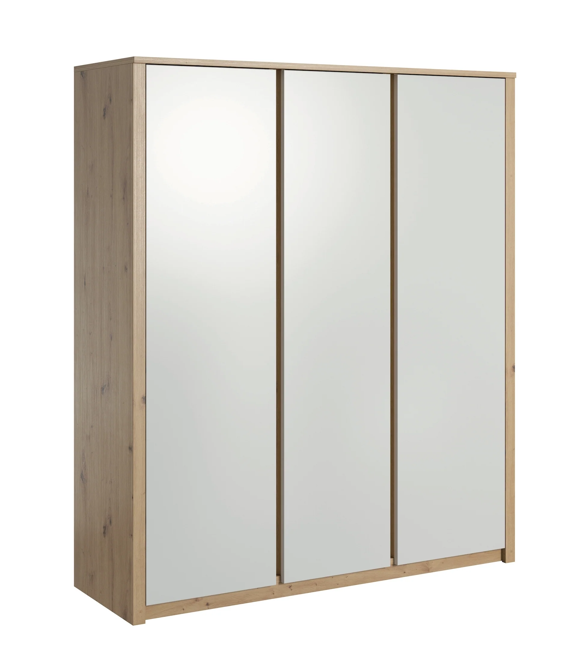 Melody - Kledingkast 3-deurs - Wit/eiken - 166x53x197 cm - Image 6