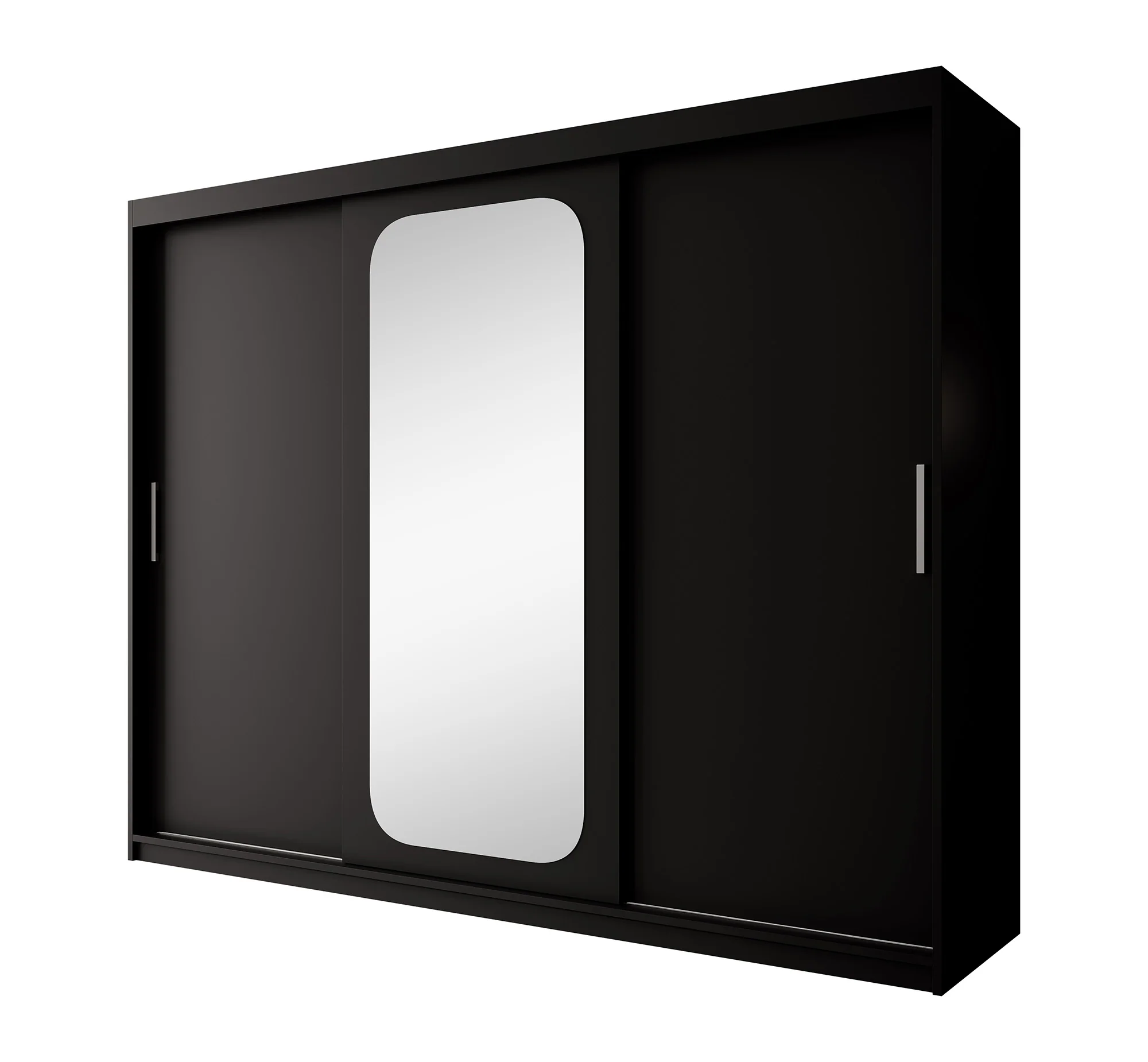 Pete - Kledingkast met schuifdeuren - Zwart - 250x62x200 cm - Image 6