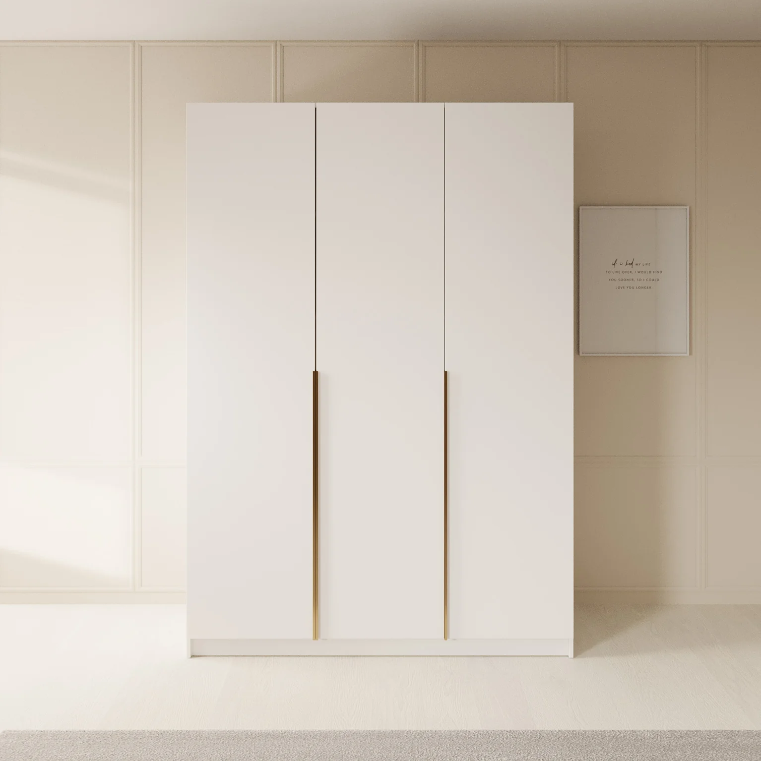 Sabre 2 - Kledingkast 3-deurs - Wit - 150x58x215 cm - Image 3