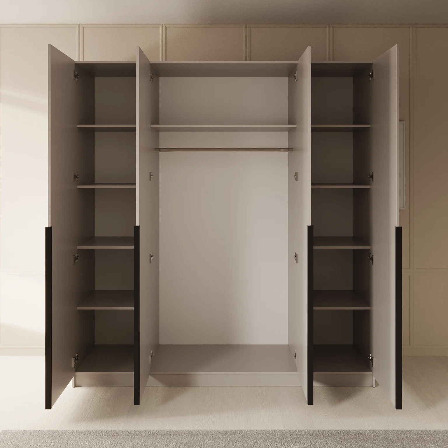 Sabre - Kledingkast 4-deurs - Beige - Image 2