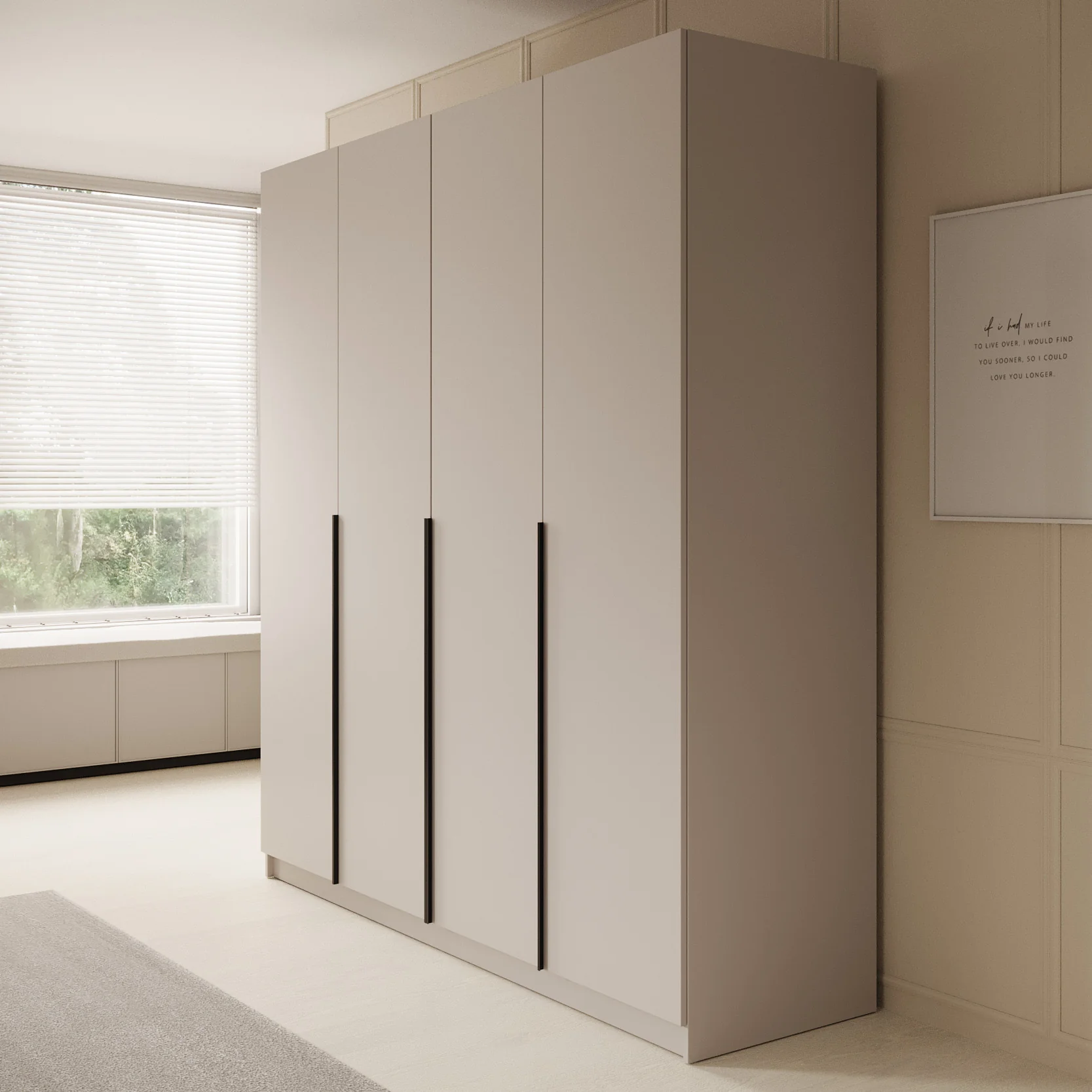 Sabre - Kledingkast 4-deurs - Beige - Image 4