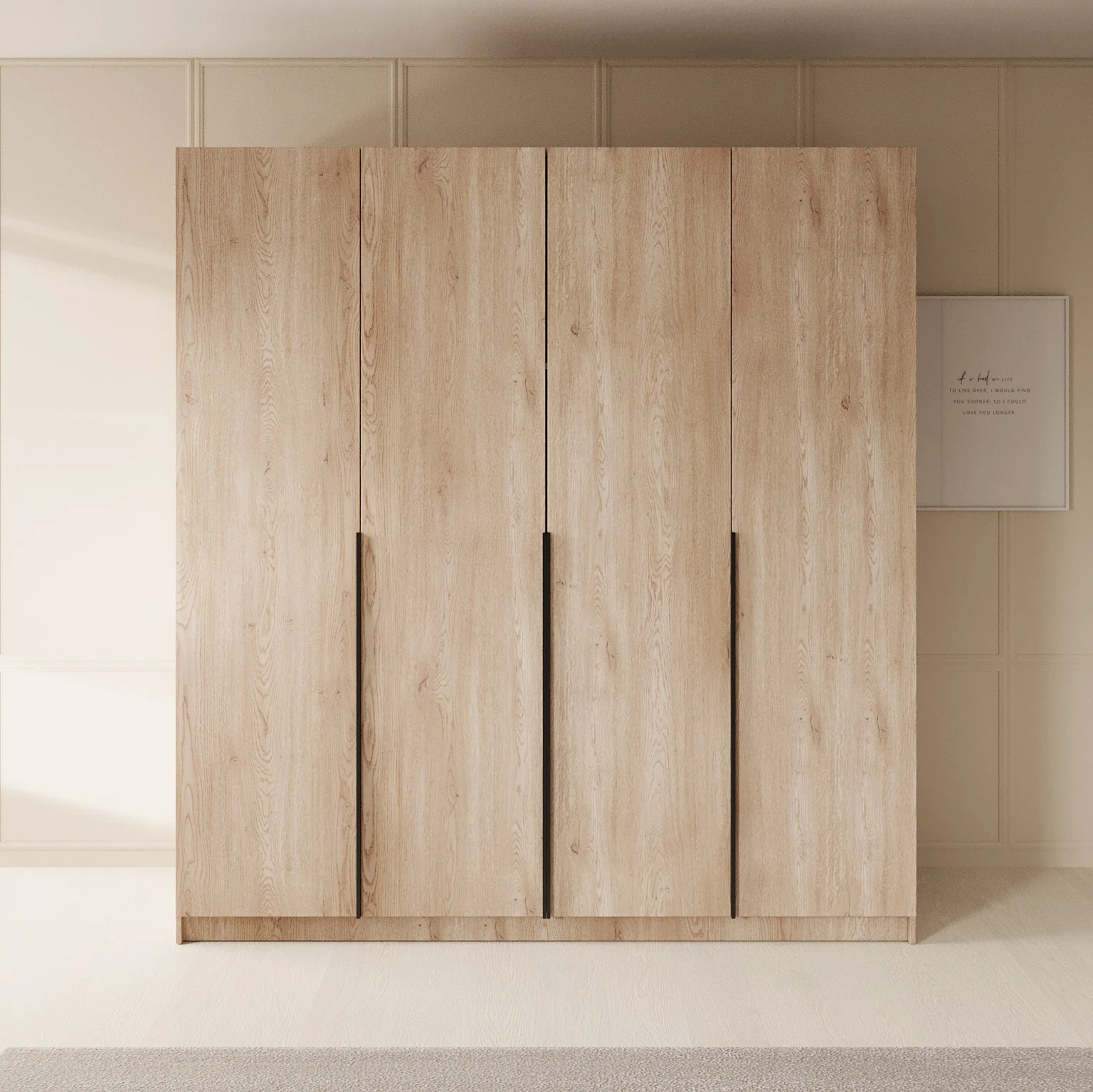 Sabre - Kledingkast 4-deurs - Eiken - Image 3