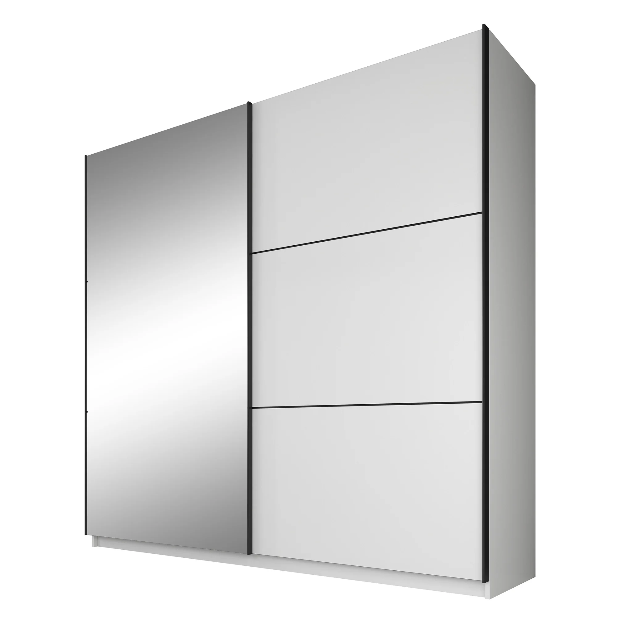 Samantha - Kledingkast met schuifdeuren - Wit - 217x62x210 cm - Image 5