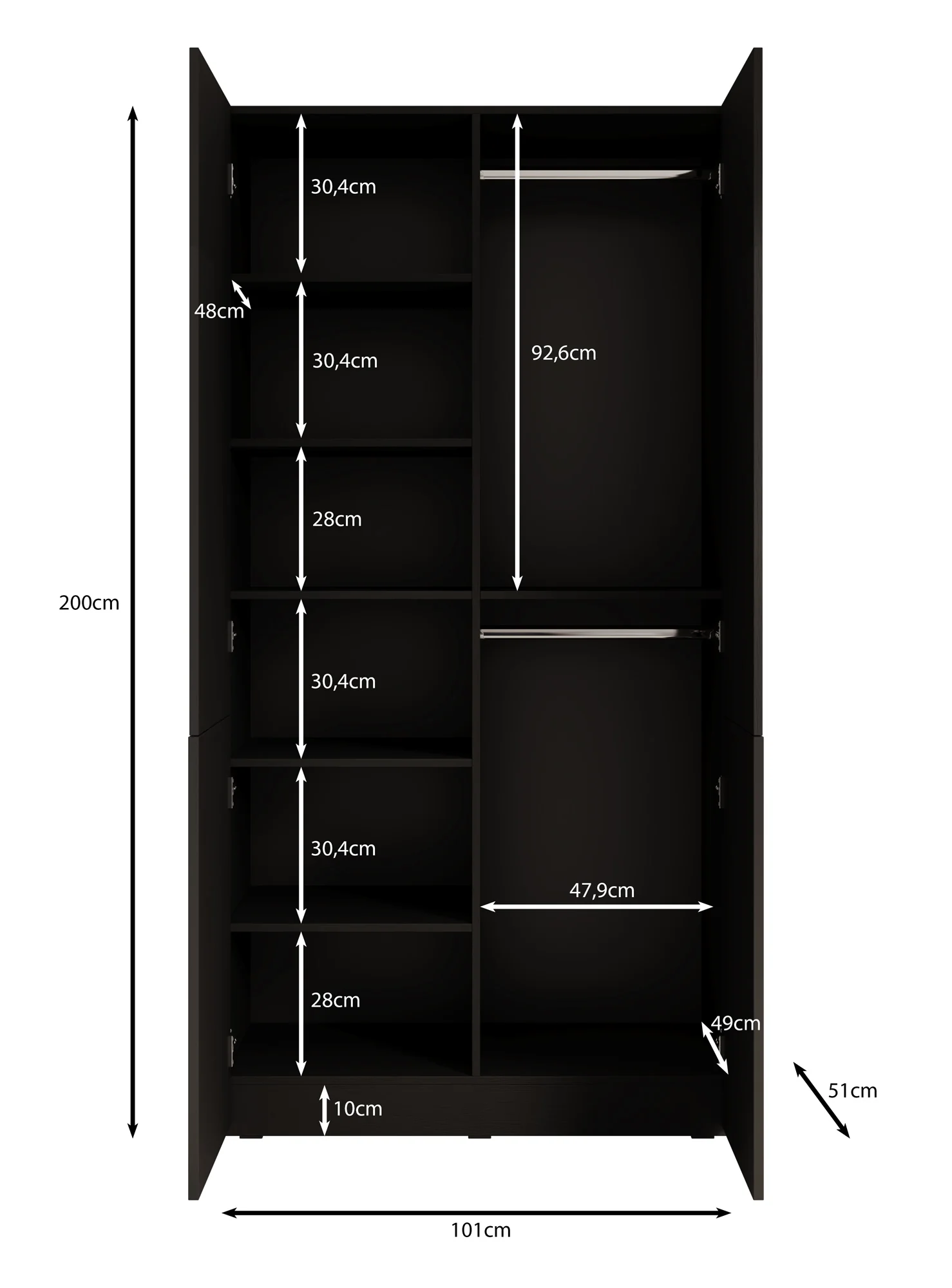 Shelton - Kledingkast 2-deurs - Beige - Image 5