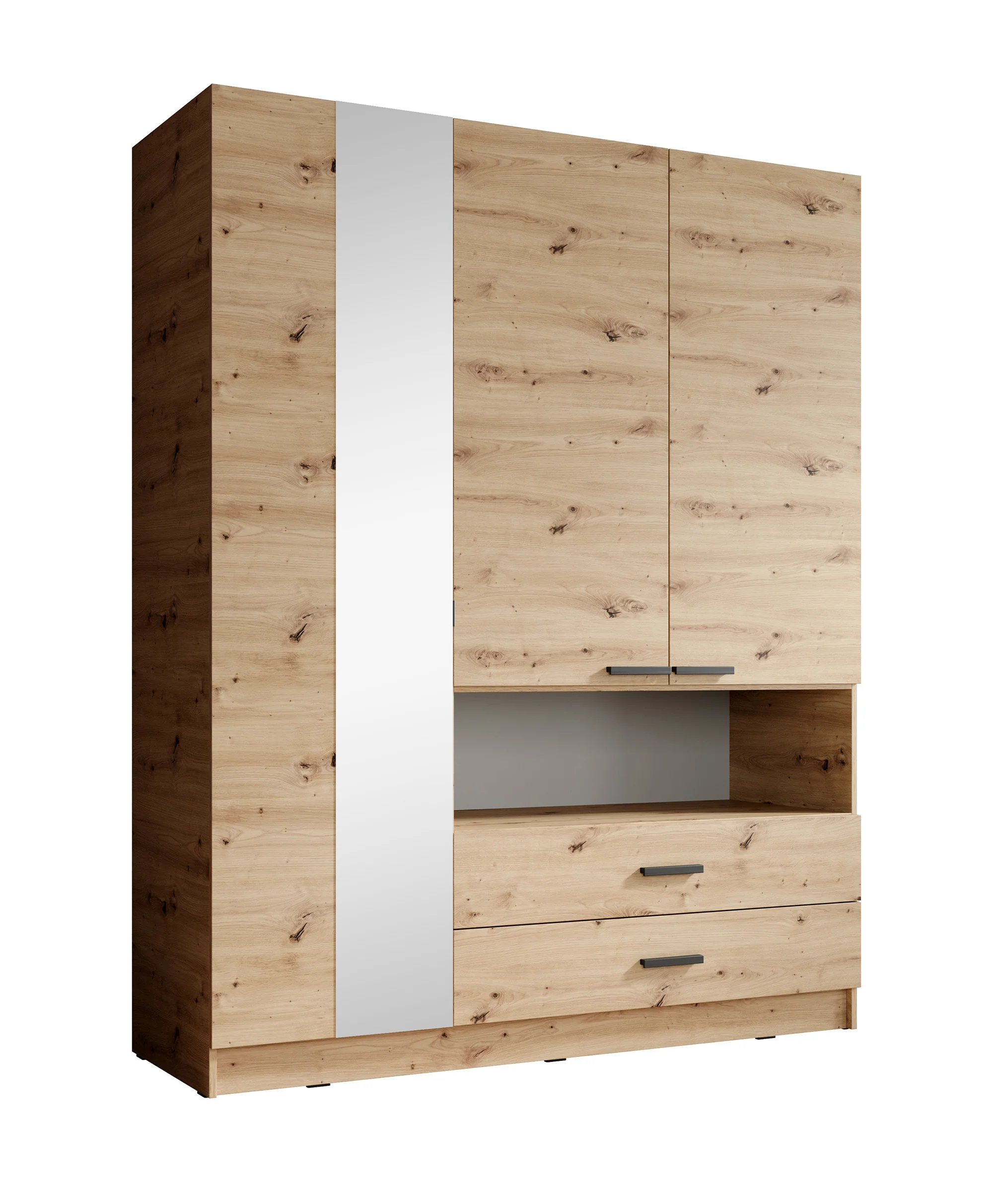 Tobin - Kledingkast 3-deurs - Eiken - 158x55x201 cm - Image 6