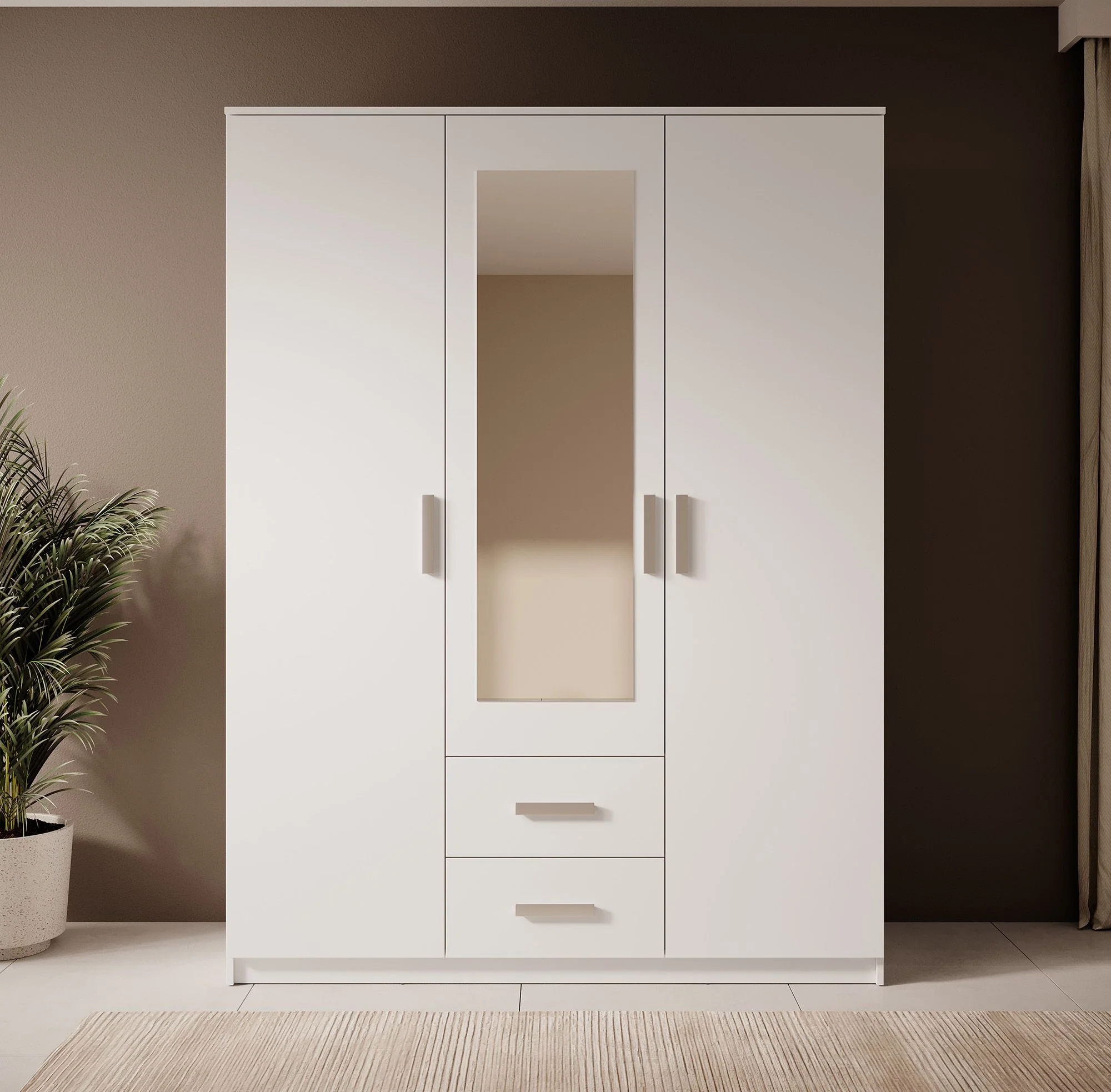 Tyko - Kledingkast 3-deurs - Wit - 150x58x200 cm - Image 2
