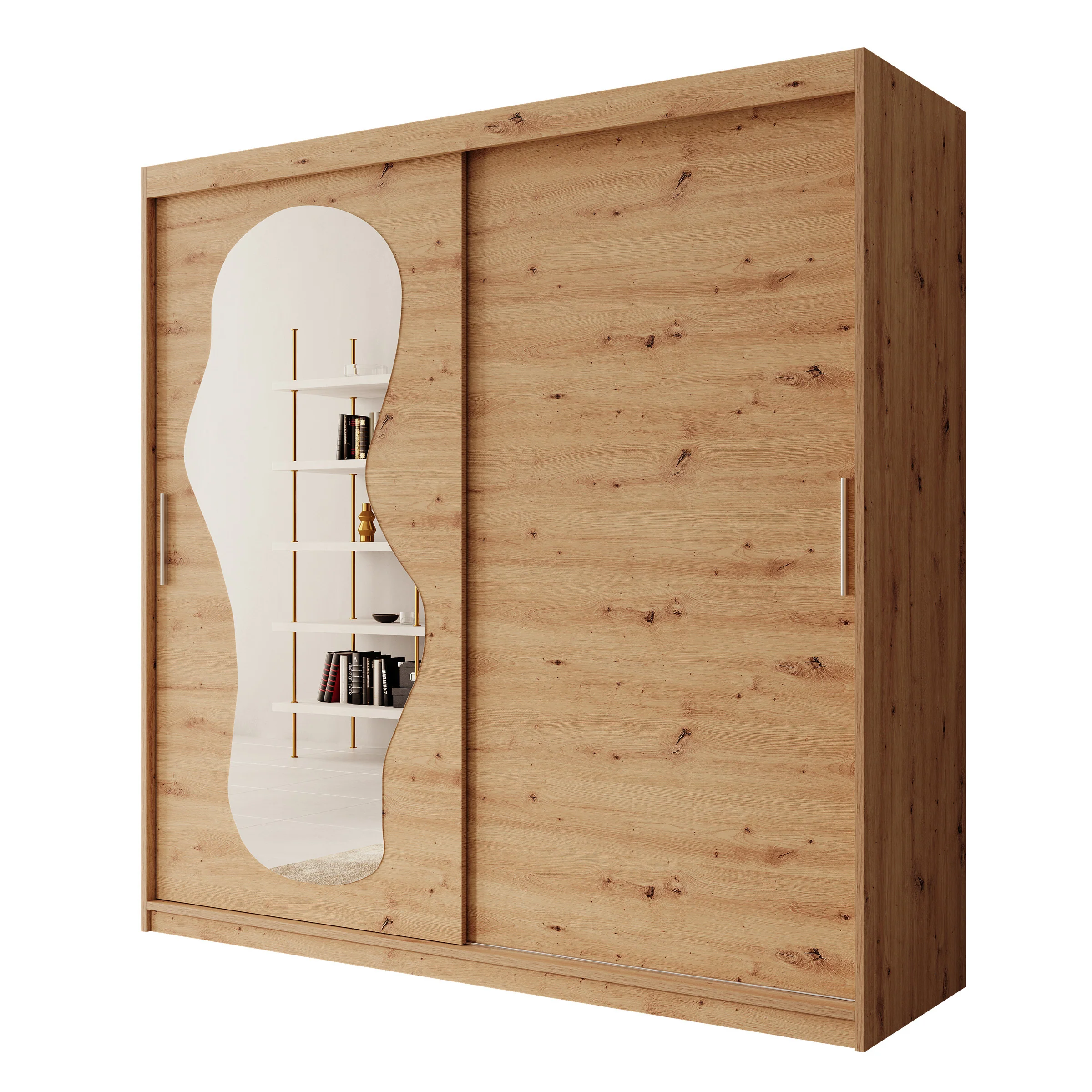 Ulysses - Kledingkast met schuifdeuren - Eiken - 200x62x200 cm - Image 6