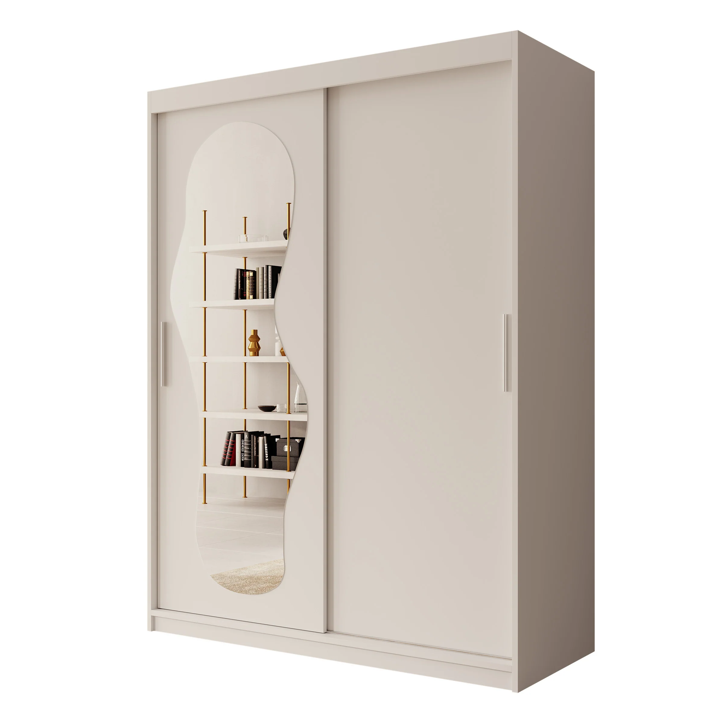 Ulysses - Kledingkast met schuifdeuren - Wit - 150x62x200 cm - Image 6