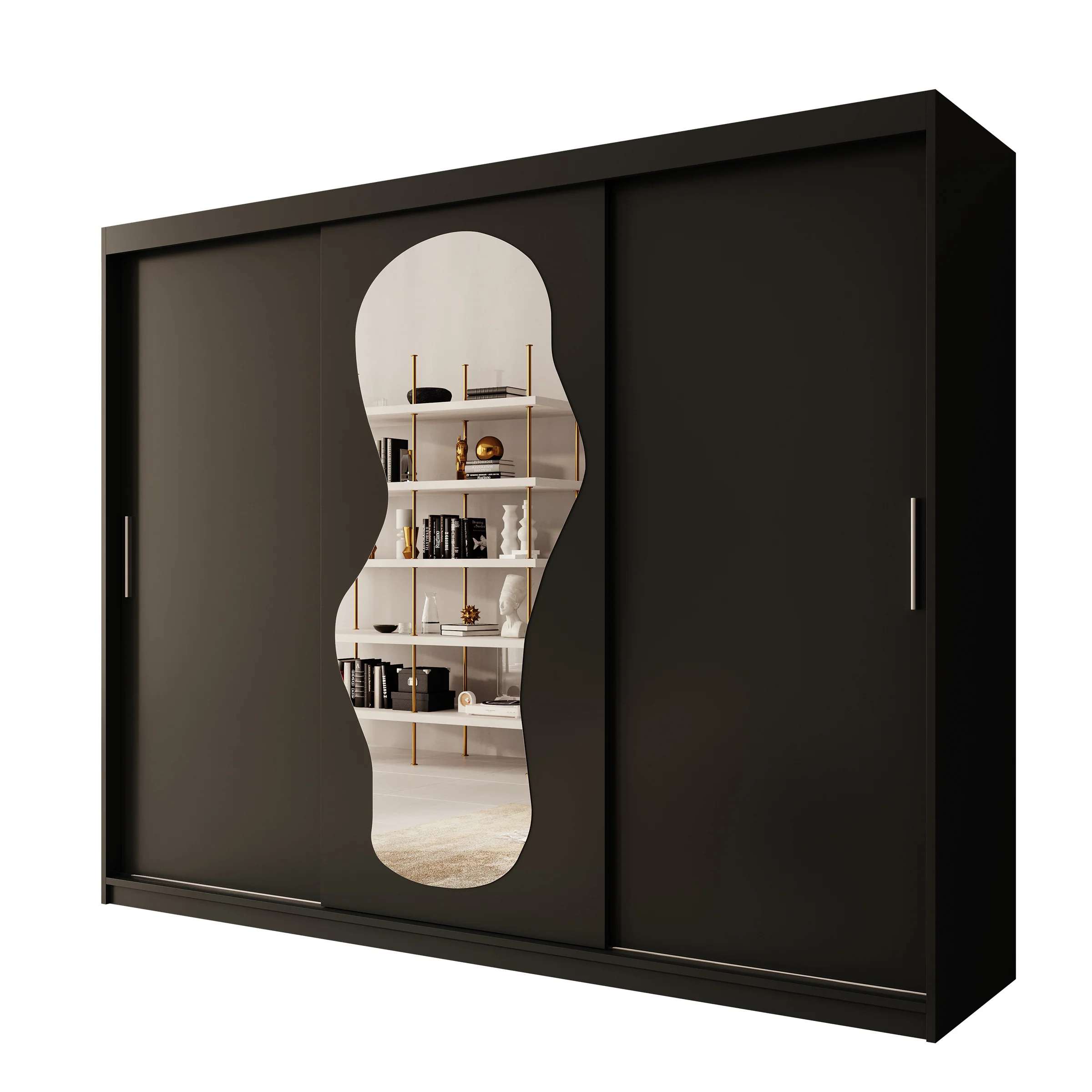 Ulysses - Kledingkast met schuifdeuren - Zwart - 250x62x200 cm - Image 6