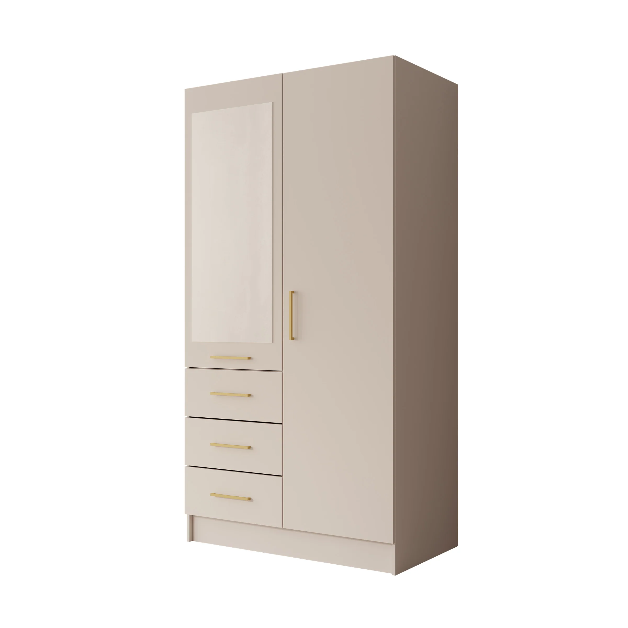 Komodo - Kledingkast met 2 deuren - Beige - 101x61x201 cm - Image 6