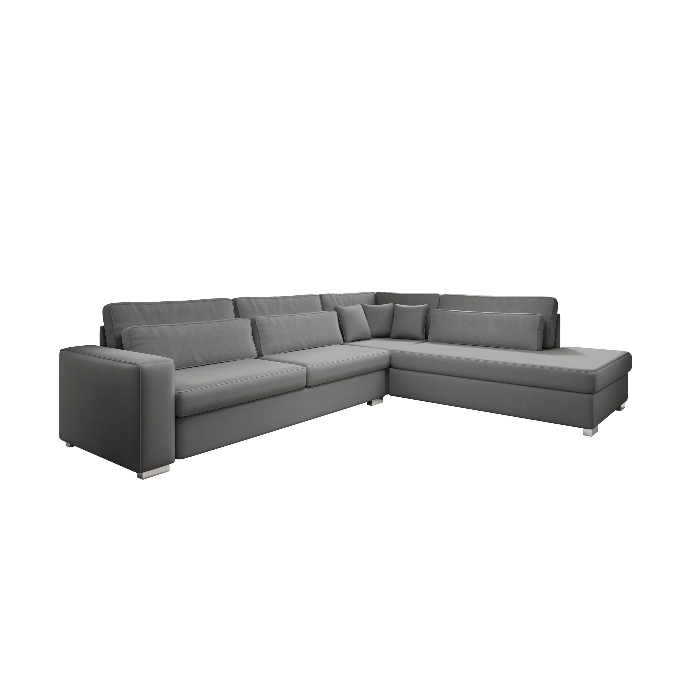 Kristina - Hoekbank 5-zits - Grijs velvet - Rechts - 320x245x88 cm - Image 5
