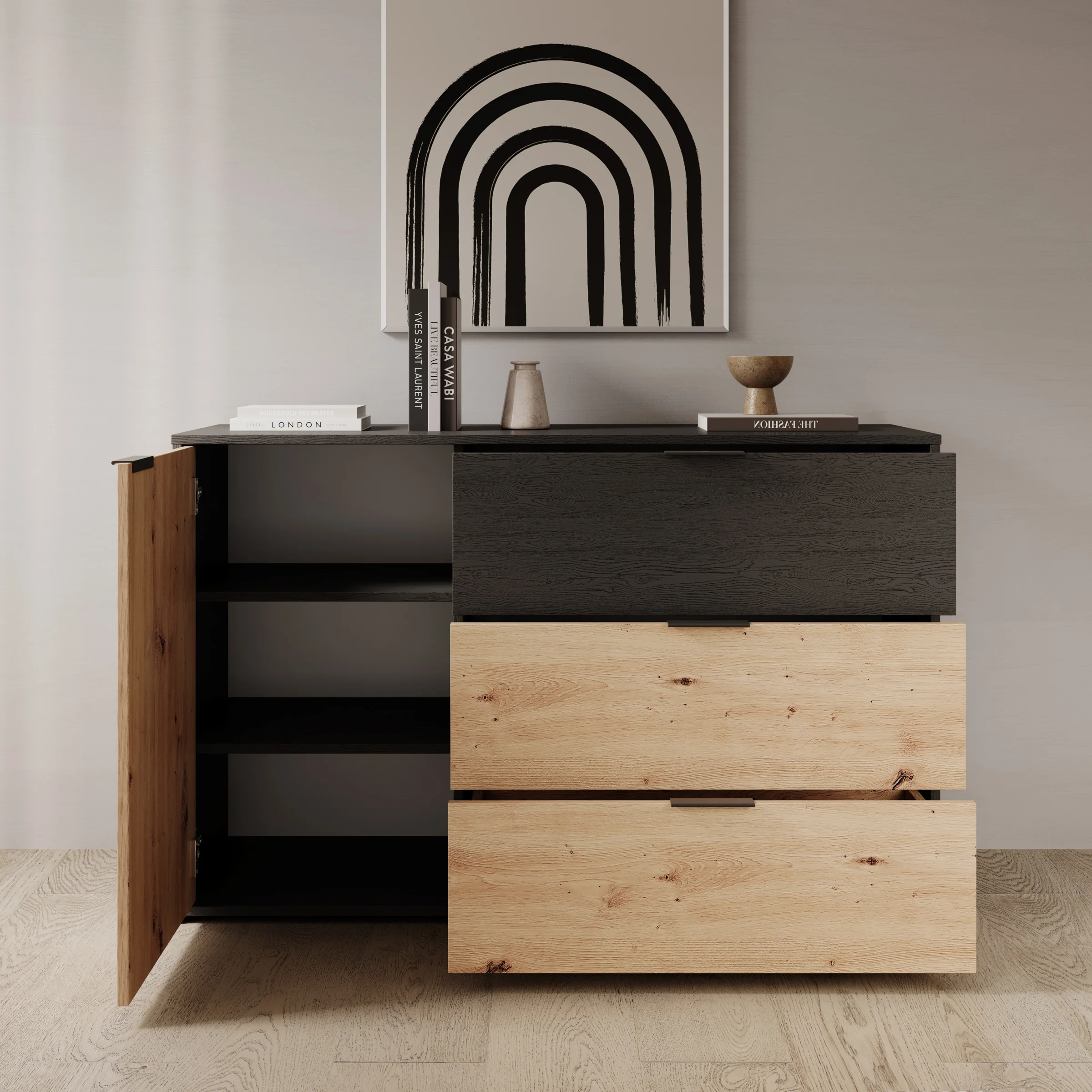 Augustus - Dressoir - Eiken - 125x40x80 cm - Image 2