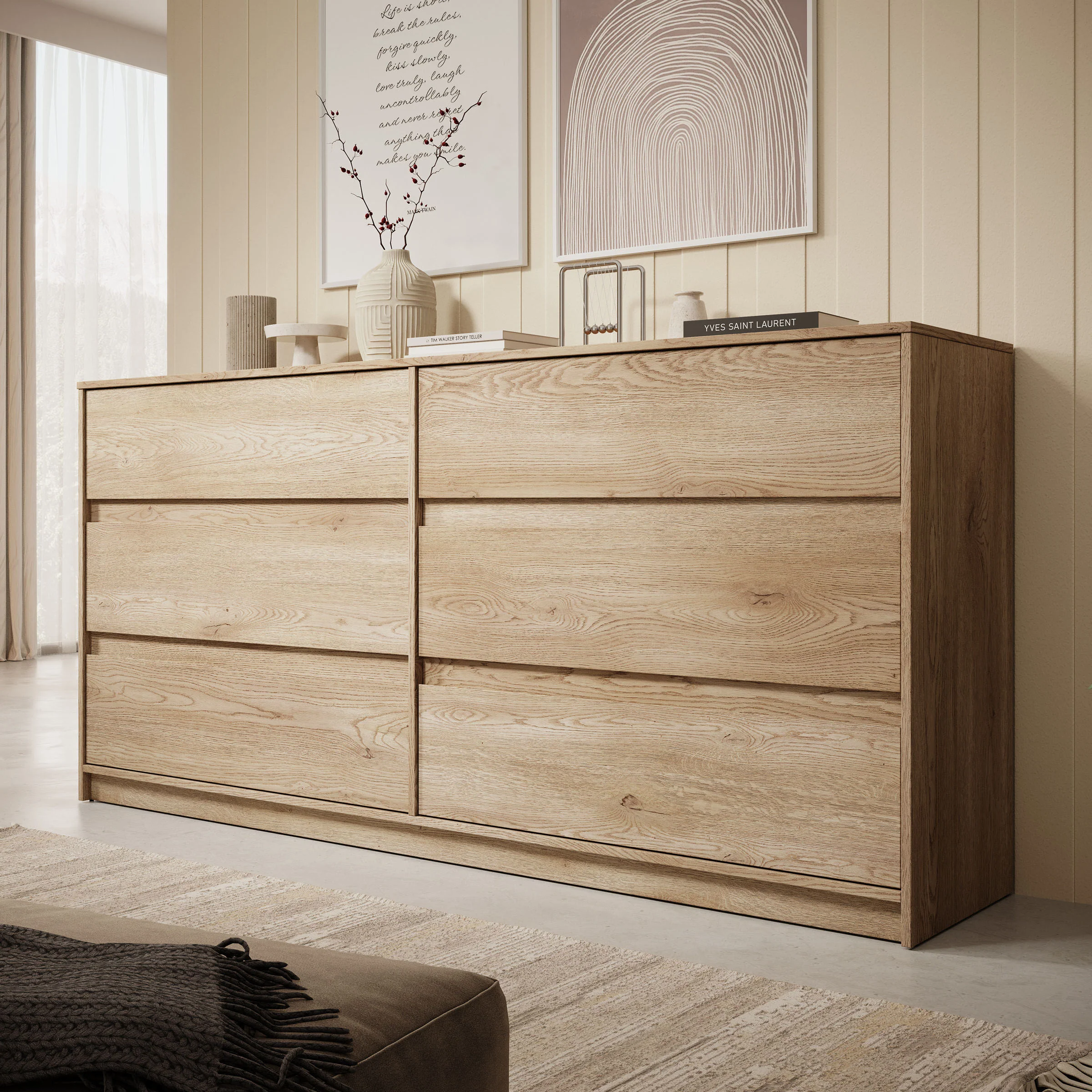 Cuarto - Ladekast - Eiken - 181x40x87 cm