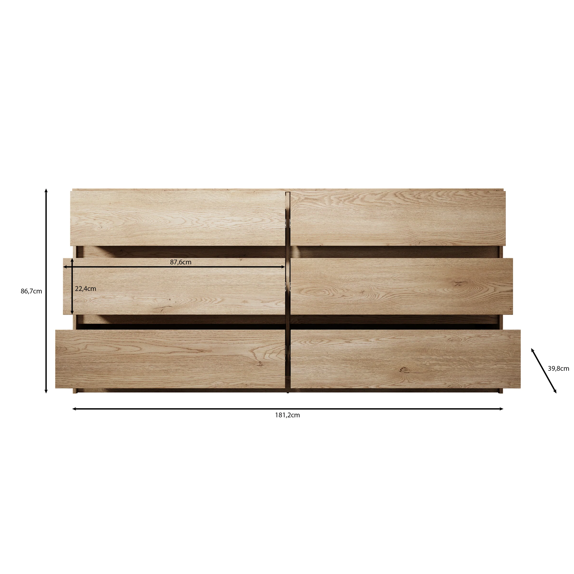 Cuarto - Ladekast - Eiken - 181x40x87 cm - Image 5