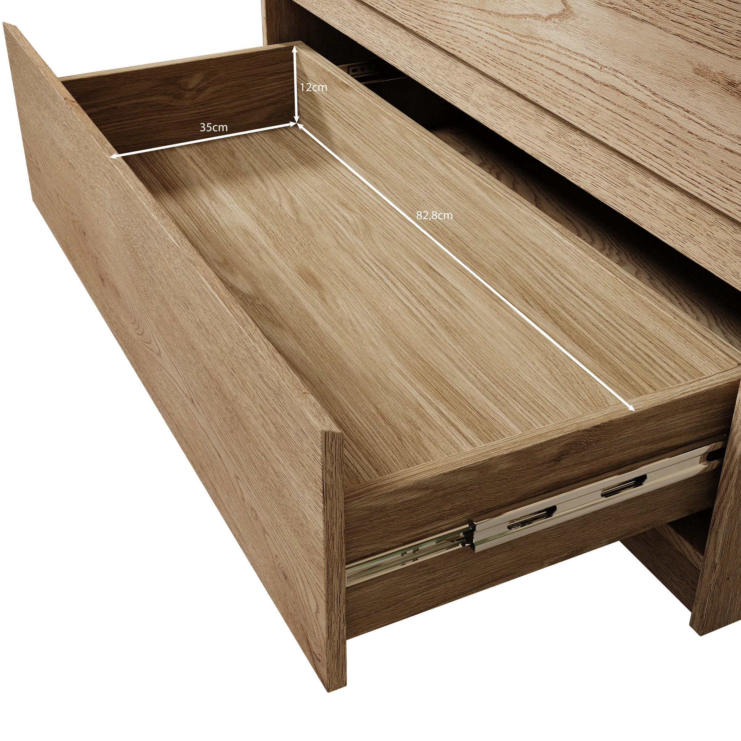 Cuarto - Ladekast - Eiken - 91x40x87 cm - Image 6