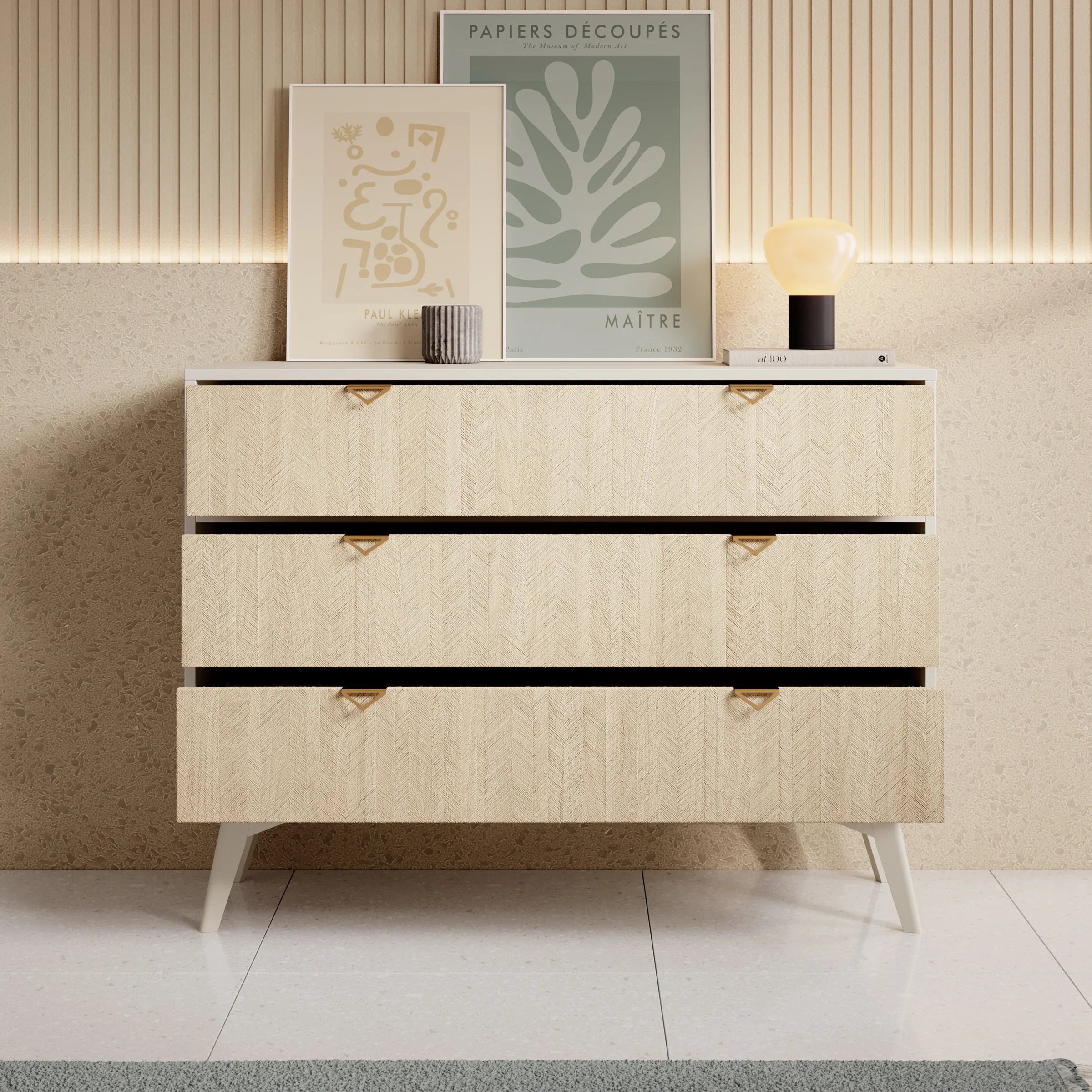 Essence - Ladekast - Beige/licht eiken - 106x38x81 cm - Image 2