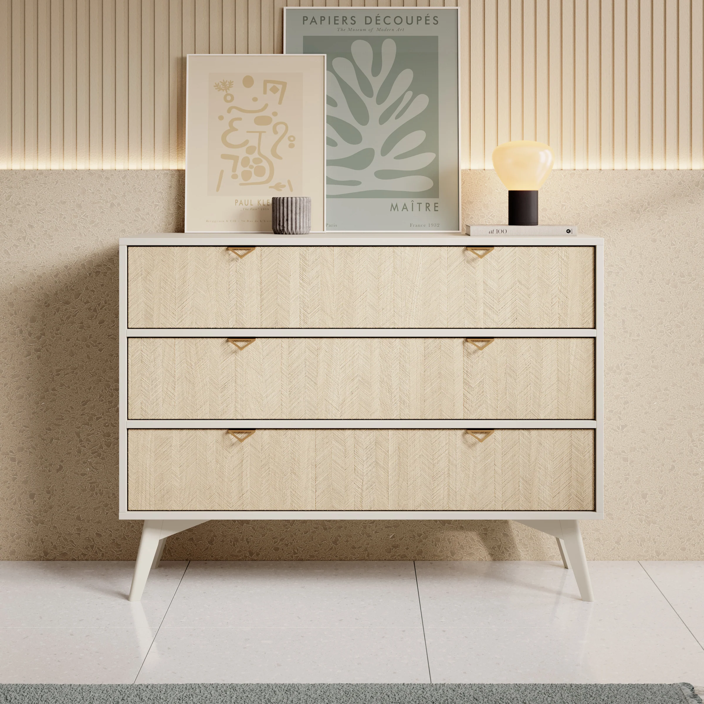 Essence - Ladekast - Beige/licht eiken - 106x38x81 cm - Image 3