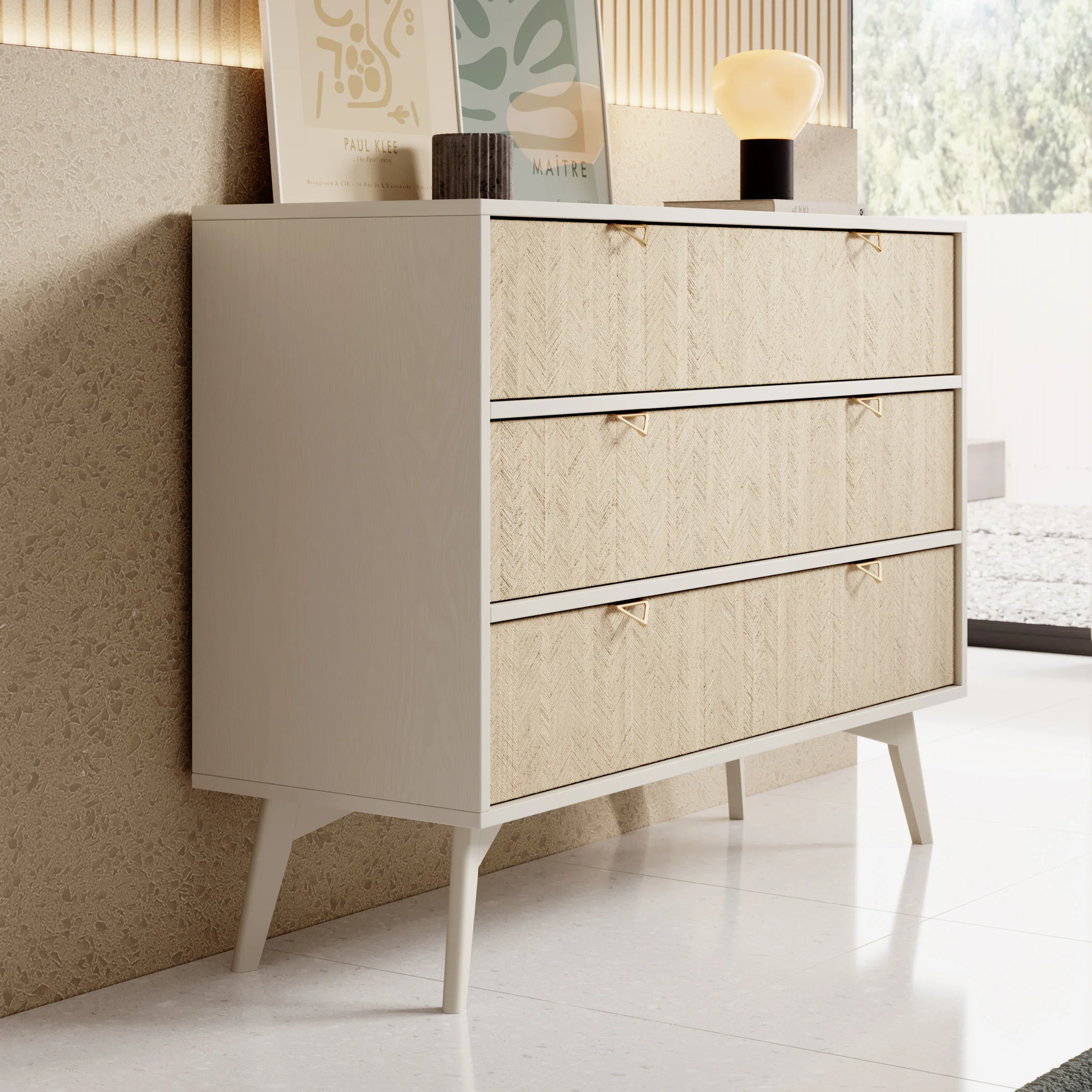 Essence - Ladekast - Beige/licht eiken - 106x38x81 cm - Image 4