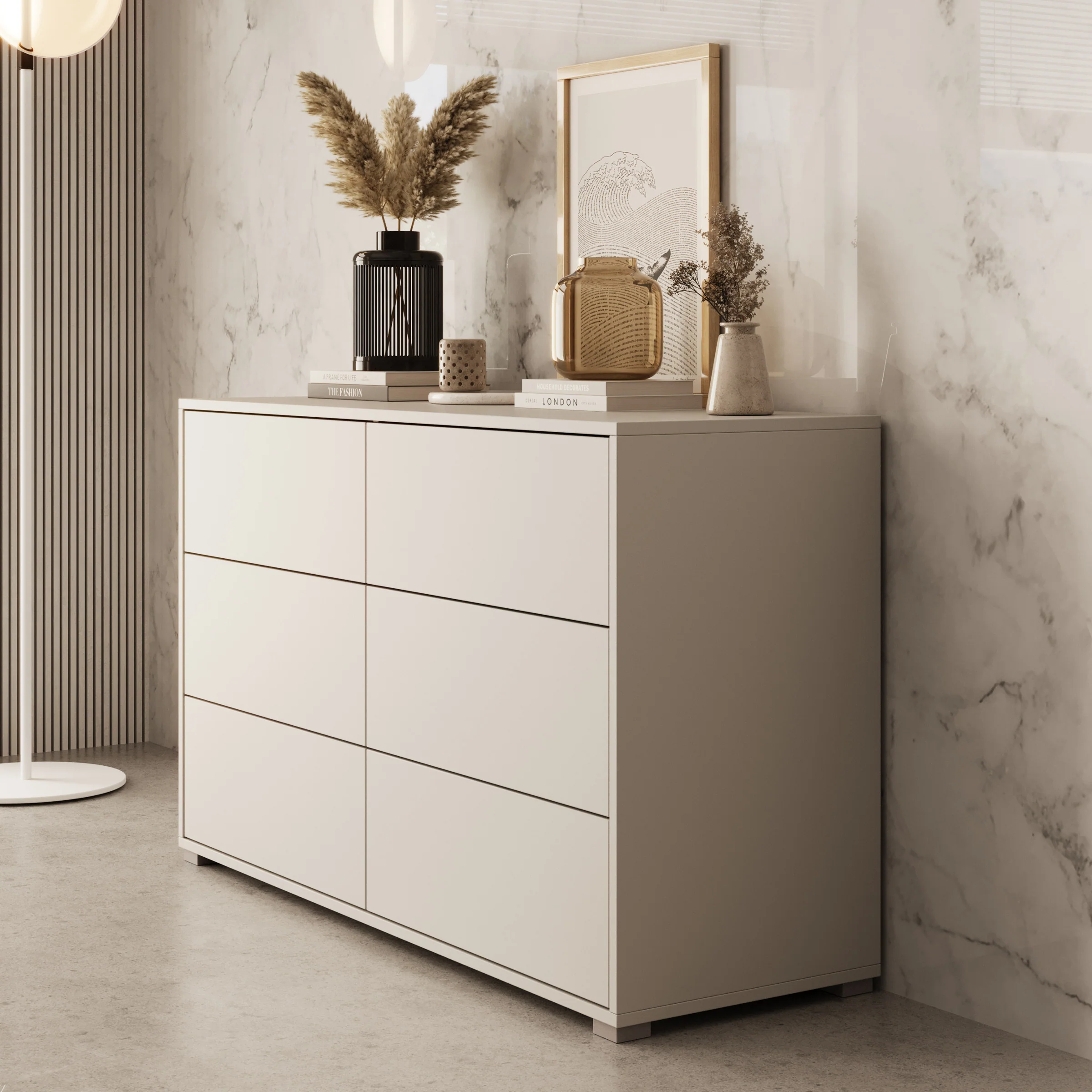 Gideon - Ladekast - Beige - 120x41x73 cm - Image 4
