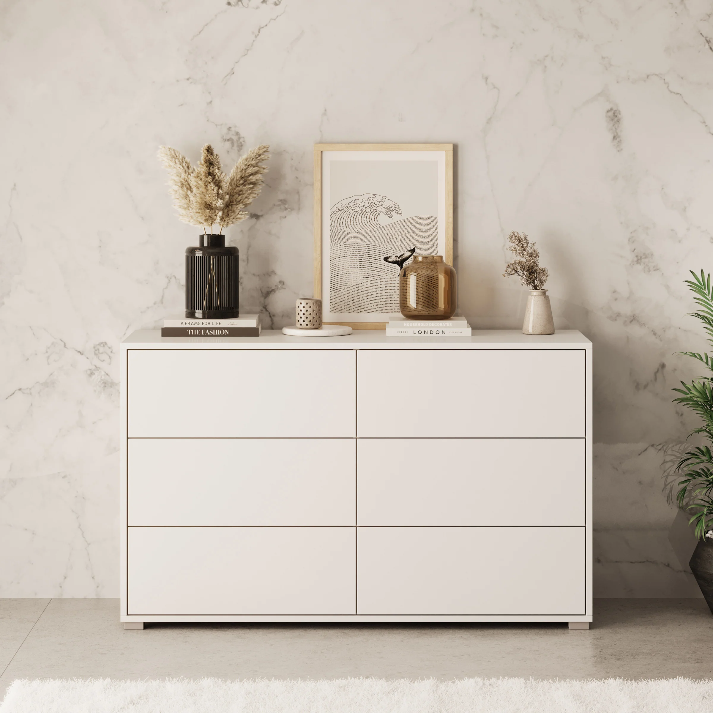 Gideon - Ladekast - Wit - 120x41x73 cm - Image 3