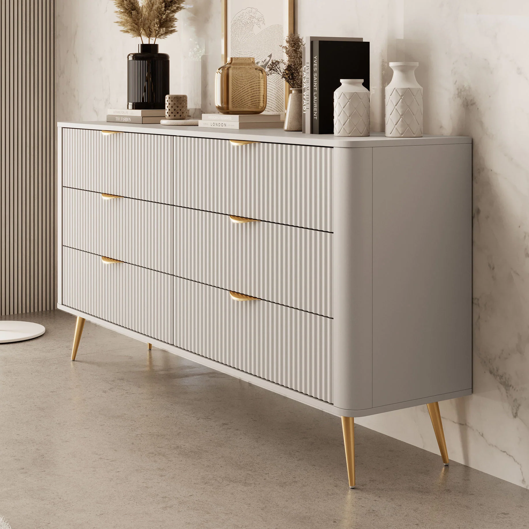 Lima - Ladekast - Beige - 163x38x81 cm - Image 4