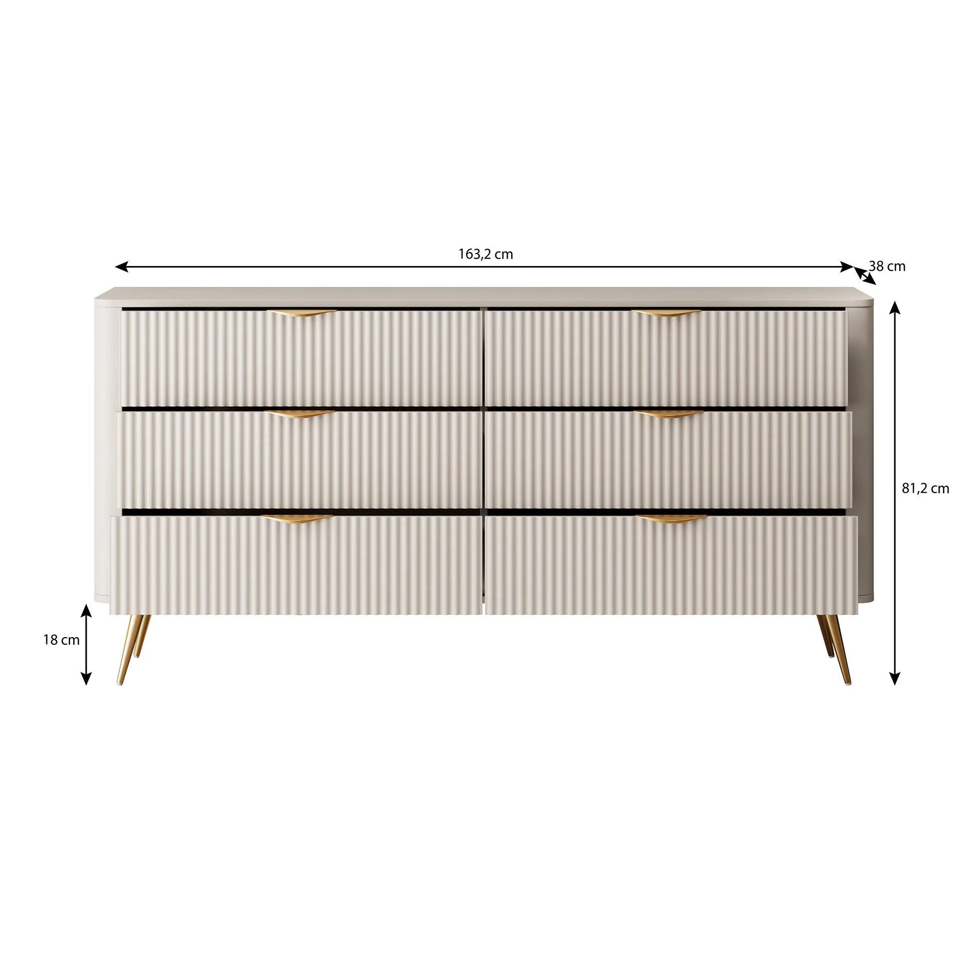 Lima - Ladekast - Beige - 163x38x81 cm - Image 5