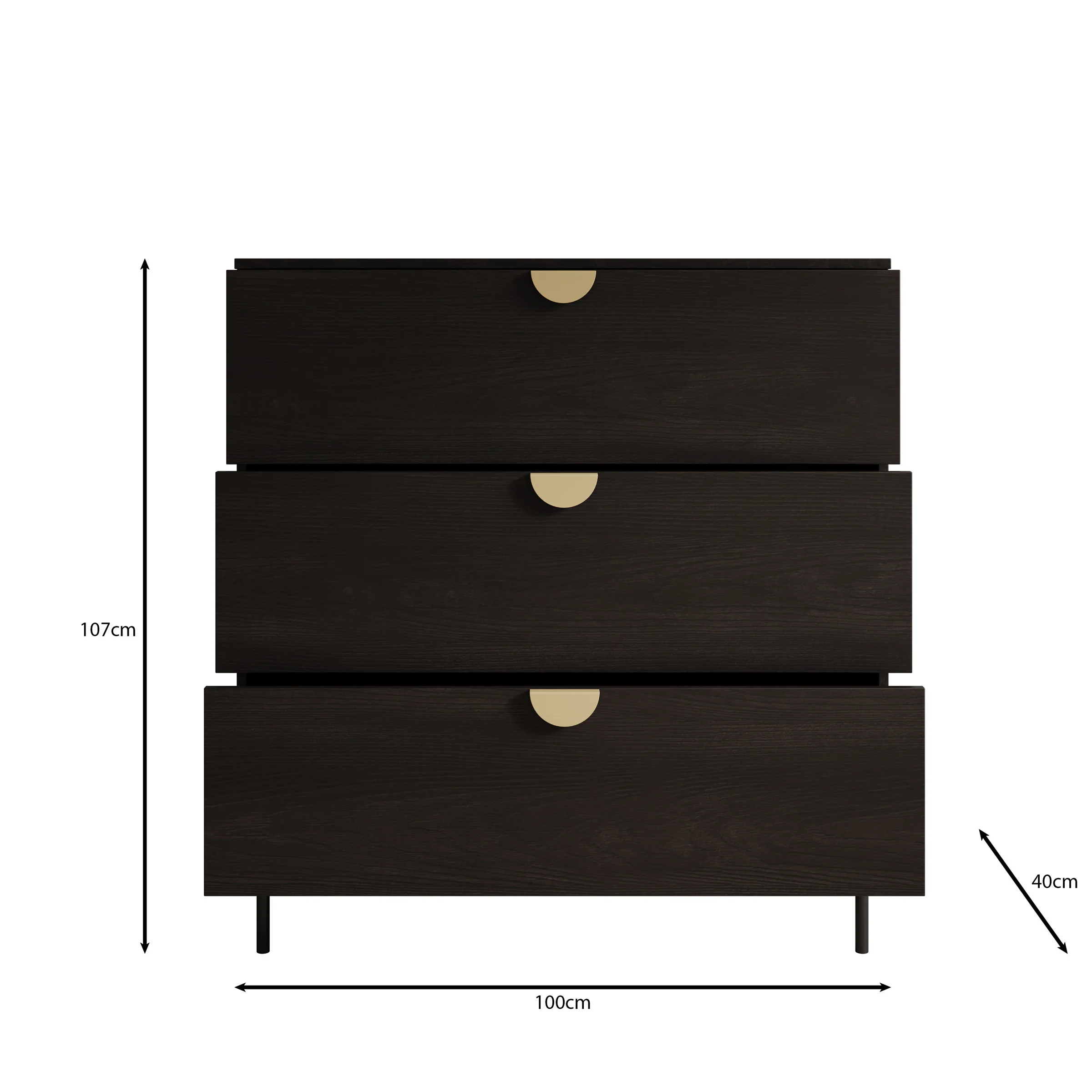 Monor - Ladekast - Zwart - 100x40x107 cm - Image 5
