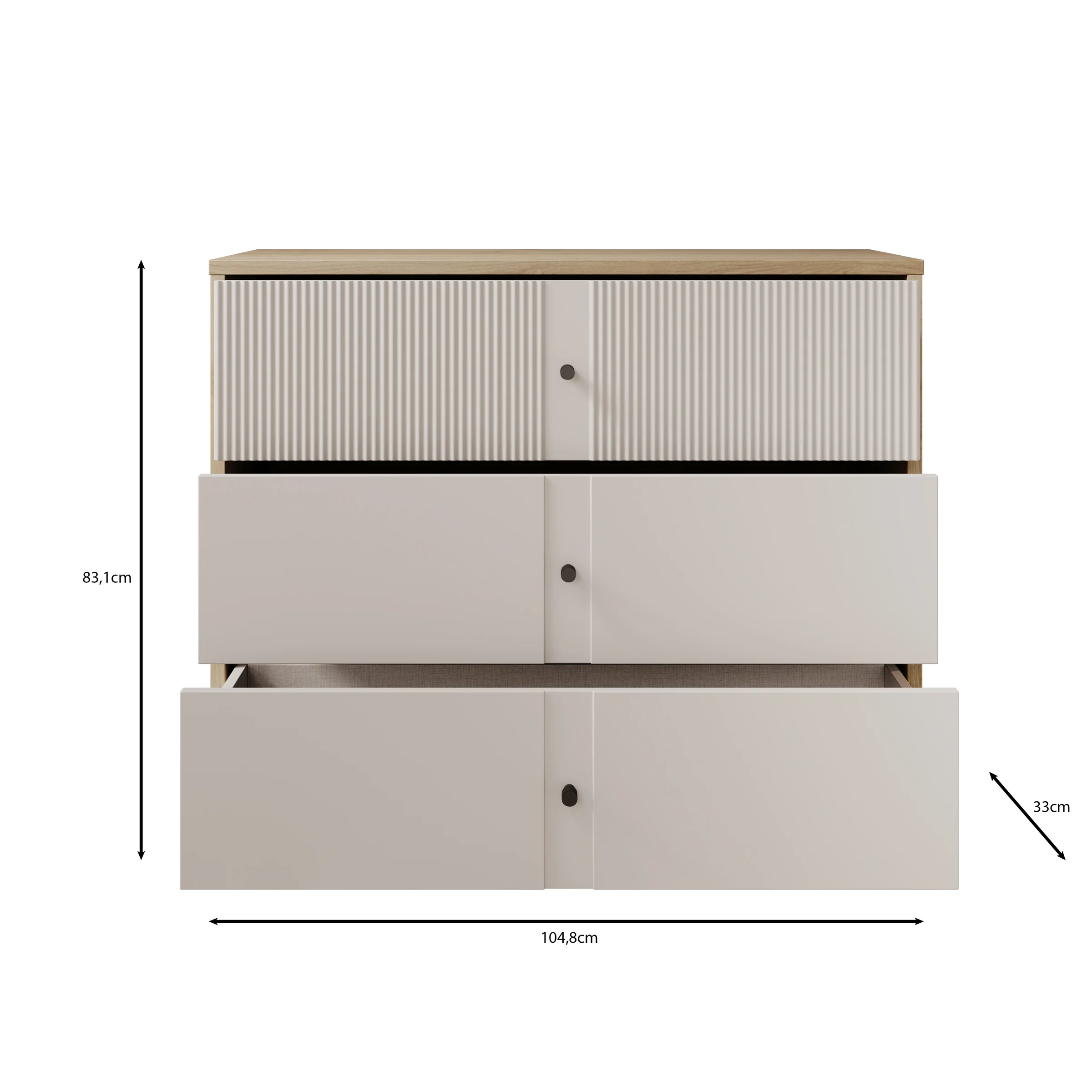 Riggs - Ladekast - Beige - 105x42x83 cm - Image 5