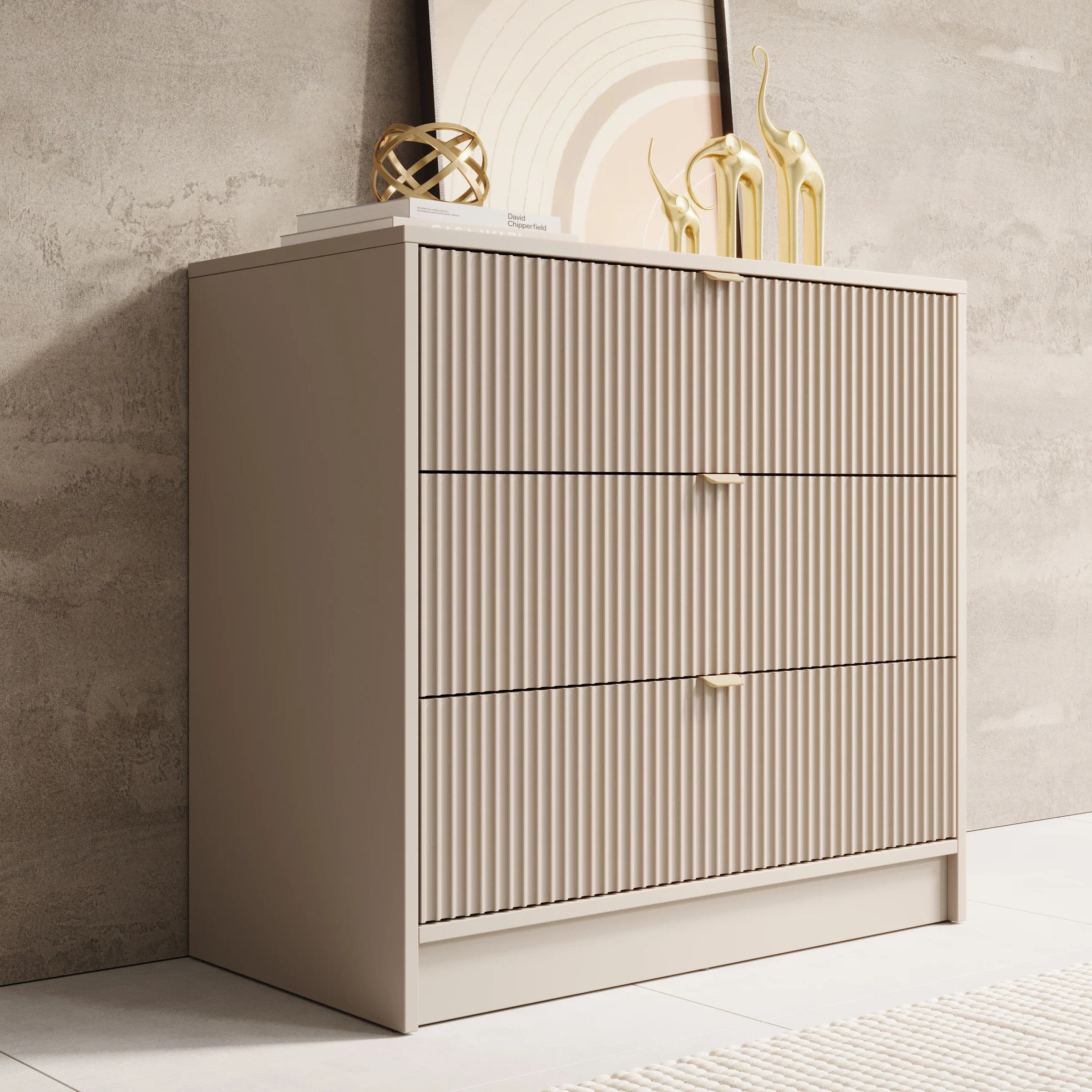 Tavares - Ladekast - Beige - 80x40x75 cm