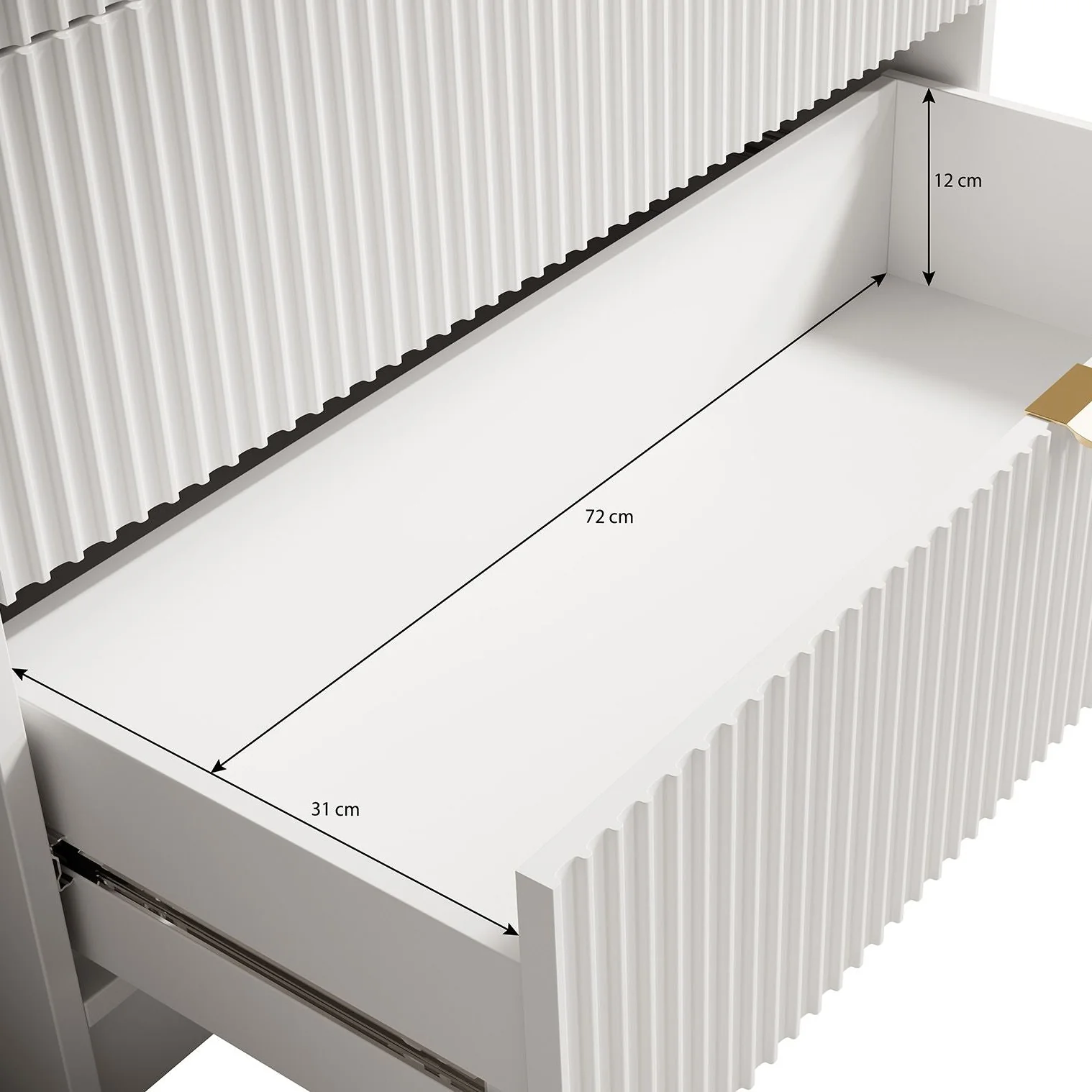 Ladekast Tavares - Zwart - 80 cm - Image 6
