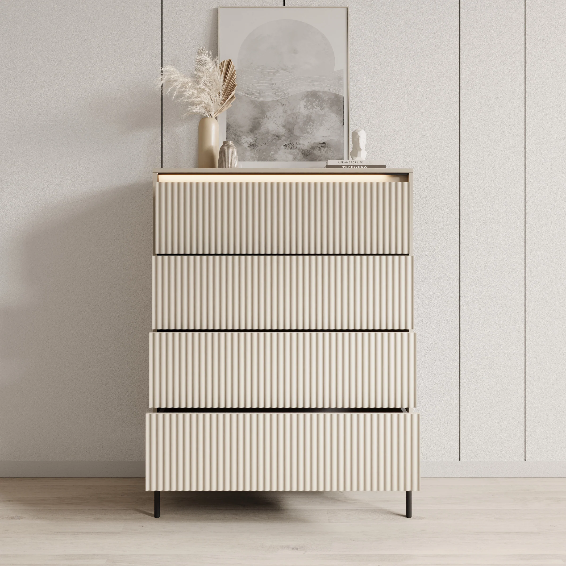 Timoteo - Ladekast - Beige - 93x47x125 cm - Image 2