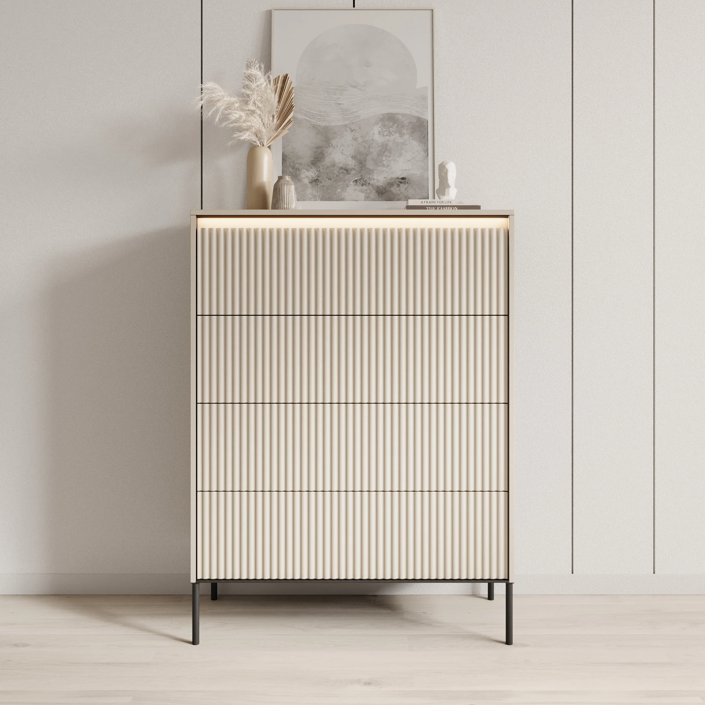 Timoteo - Ladekast - Beige - 93x47x125 cm - Image 3