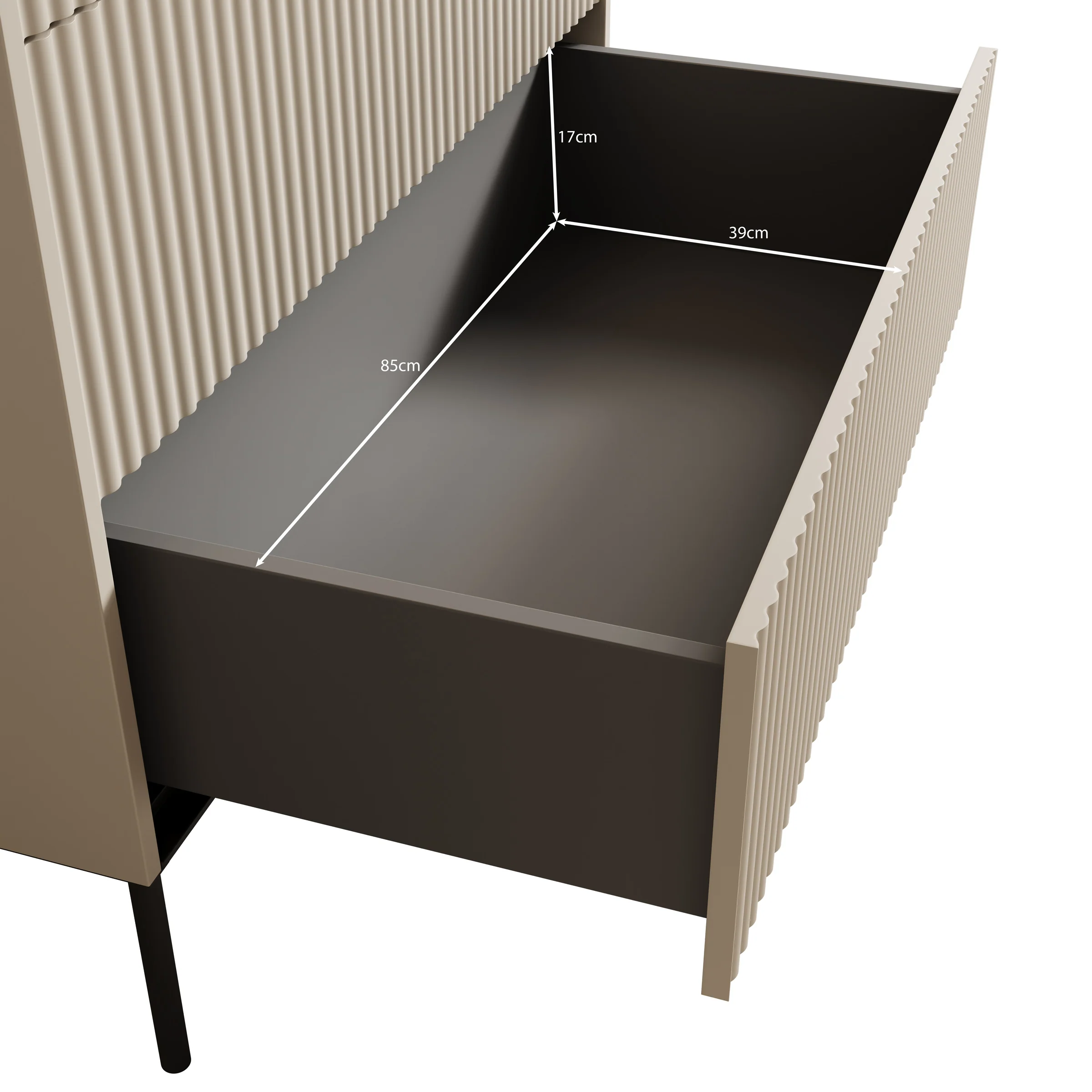 Timoteo - Ladekast - Beige - 93x47x125 cm - Image 6