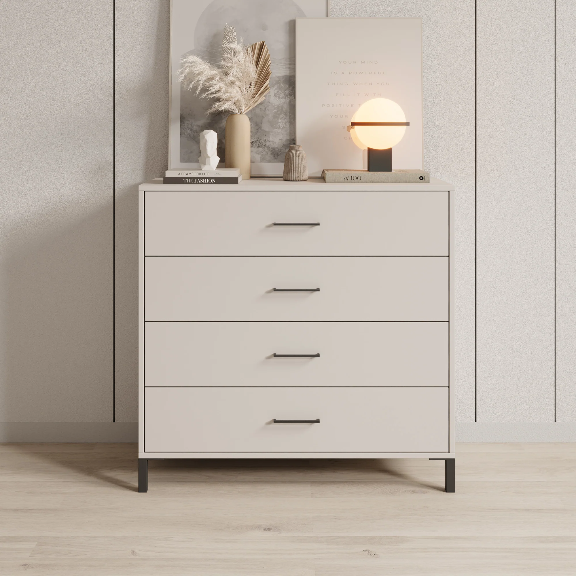 Ladekast Vidor - Beige - 93x40x90 cm - Image 3
