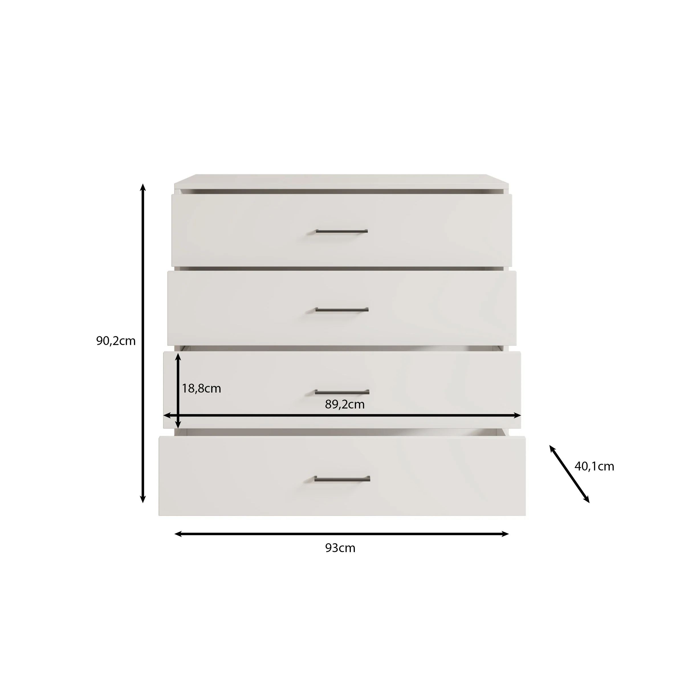 Ladekast Vidor - Beige - 93x40x90 cm - Image 5