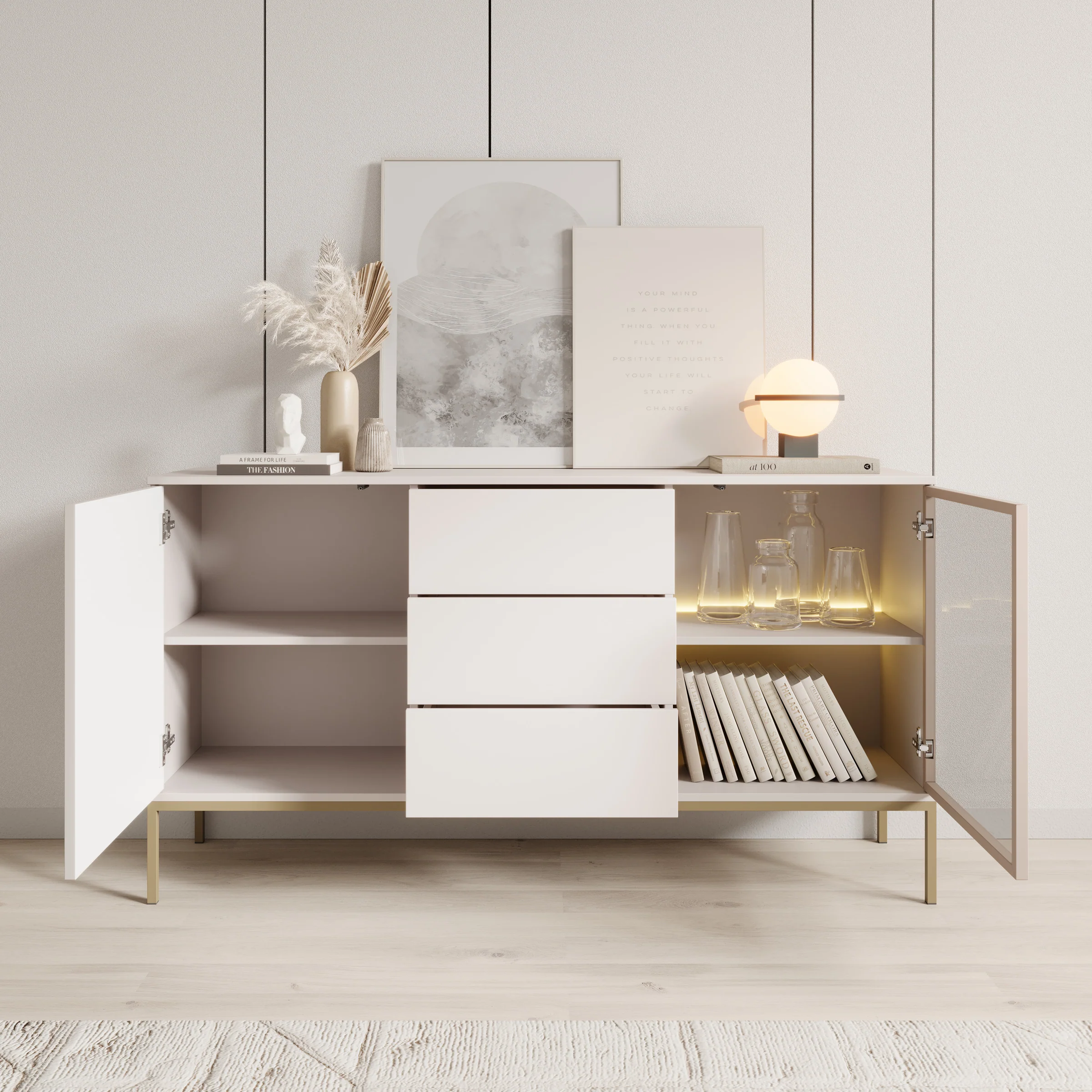 Legend 2 - Dressoir - Beige - 153x39x83 cm - Image 2