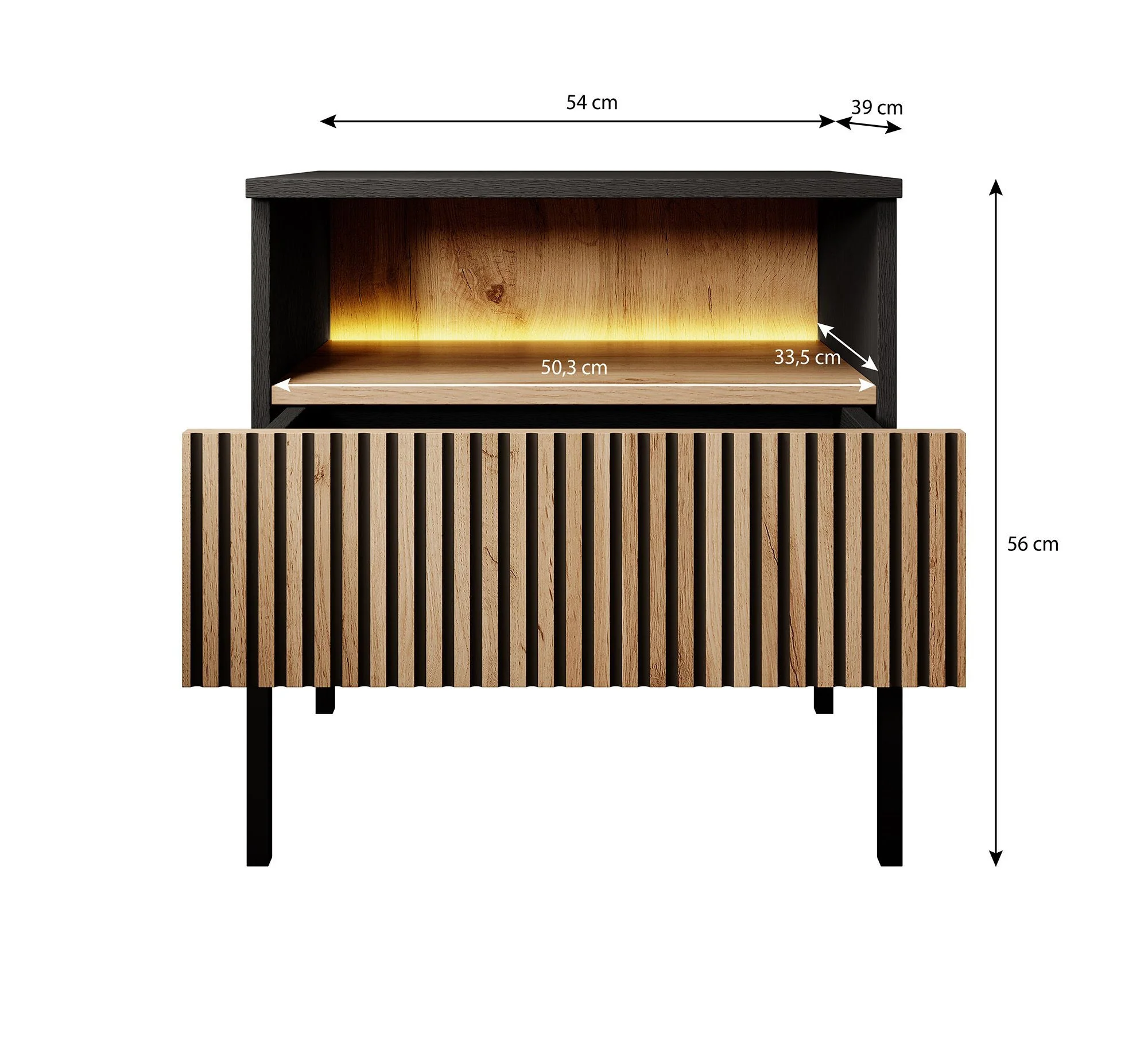 Legend - Nachtkastje - Beige - 54x39x56 cm - Image 4