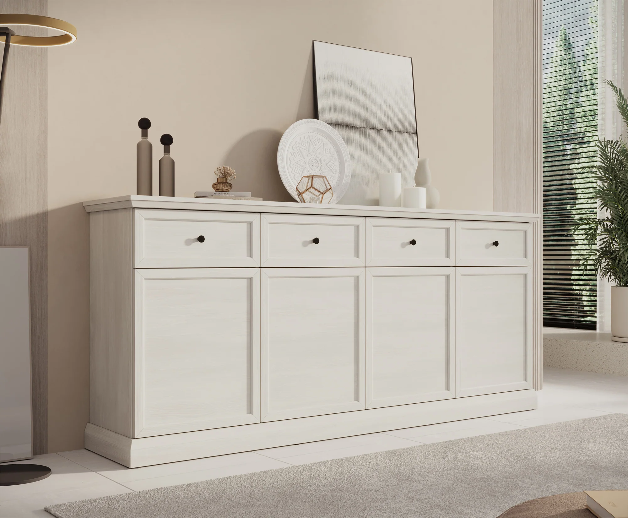 Leroy - Dressoir - Wit - 193x40x86 cm