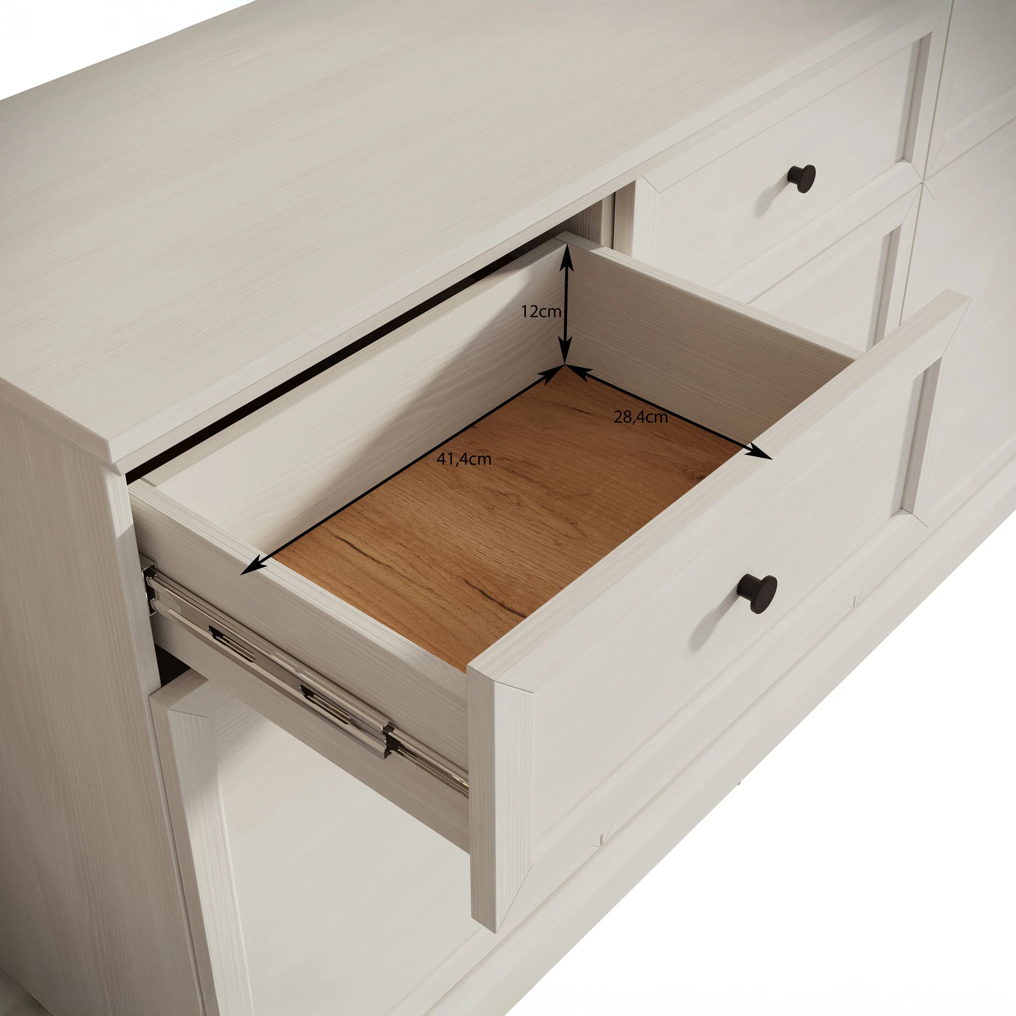Leroy - Dressoir - Zwart - 146x40x86 cm - Image 6