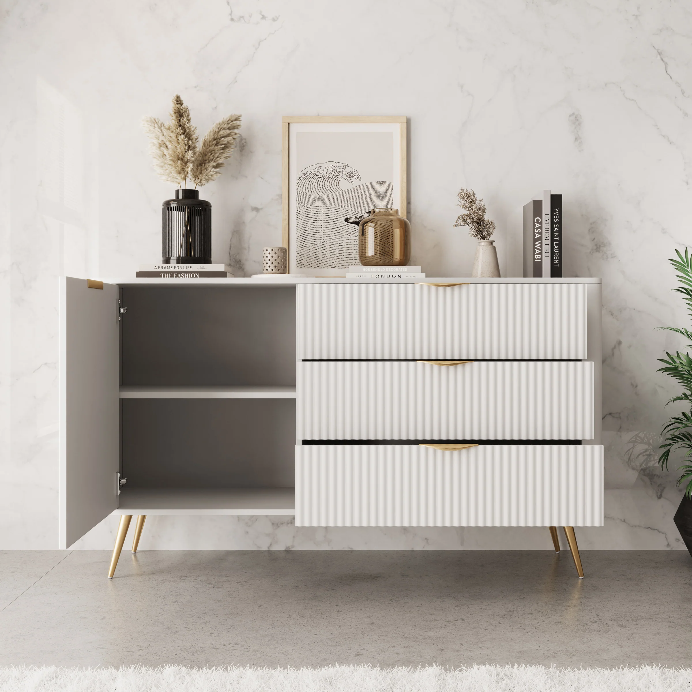 Lima - Dressoir - Wit - 138x38x81 cm - Image 2
