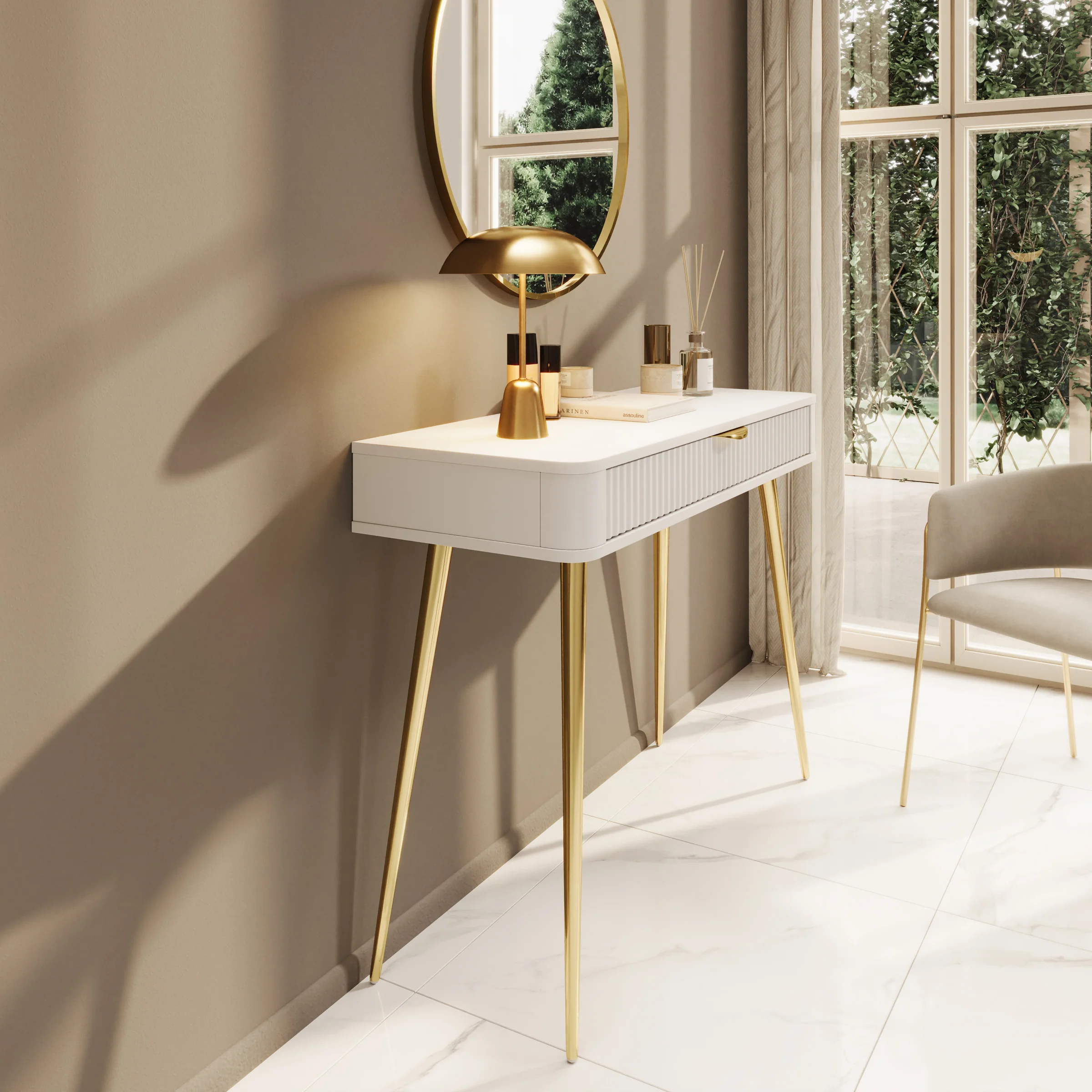 Lima - Kaptafel - Wit - 100x38x78 cm - Image 4