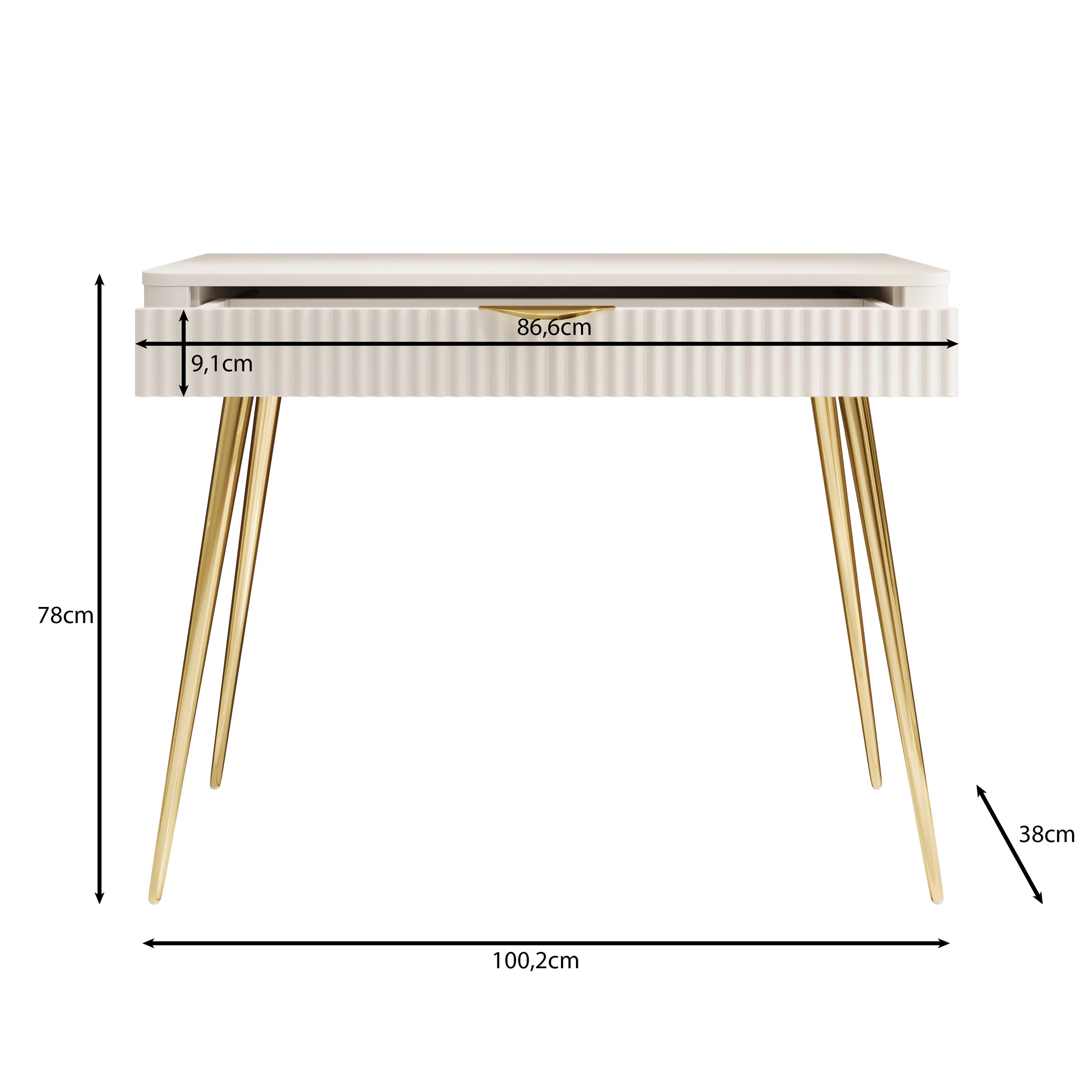 Lima - Kaptafel - Wit - 100x38x78 cm - Image 5