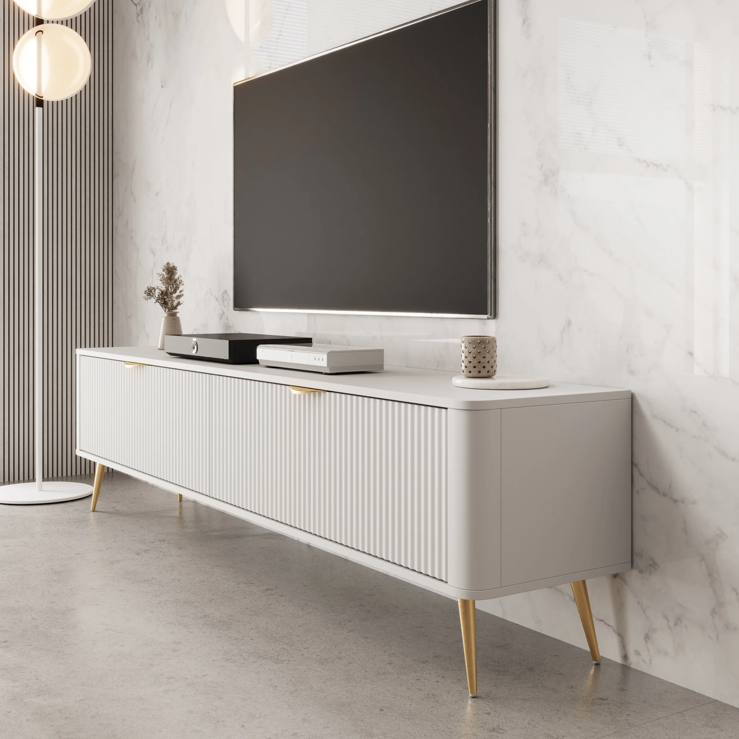 Lima - TV-Meubel - Wit - 200x38x51 cm - Image 4