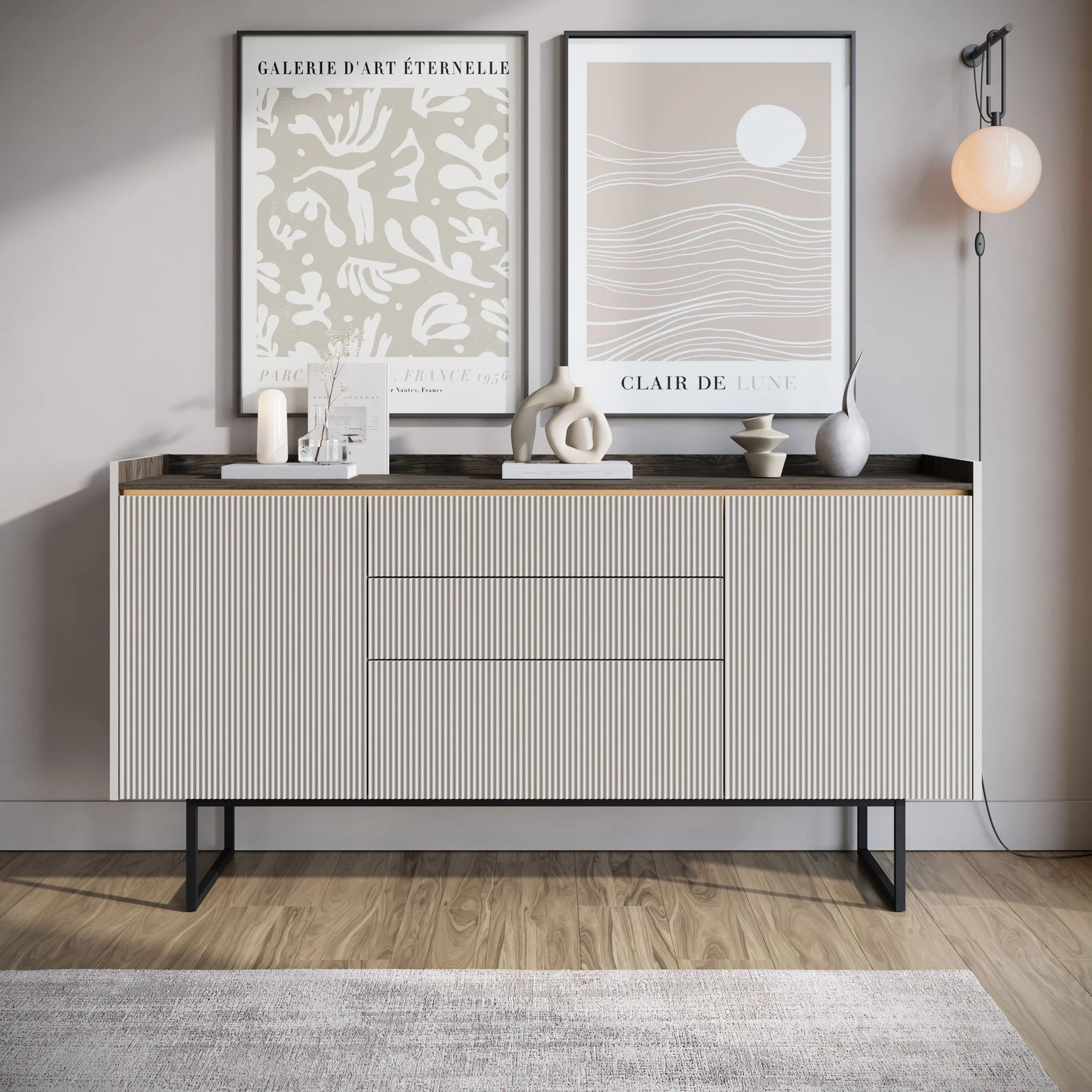 Linq - Dressoir - Beige - 166x40x86 cm - Image 2