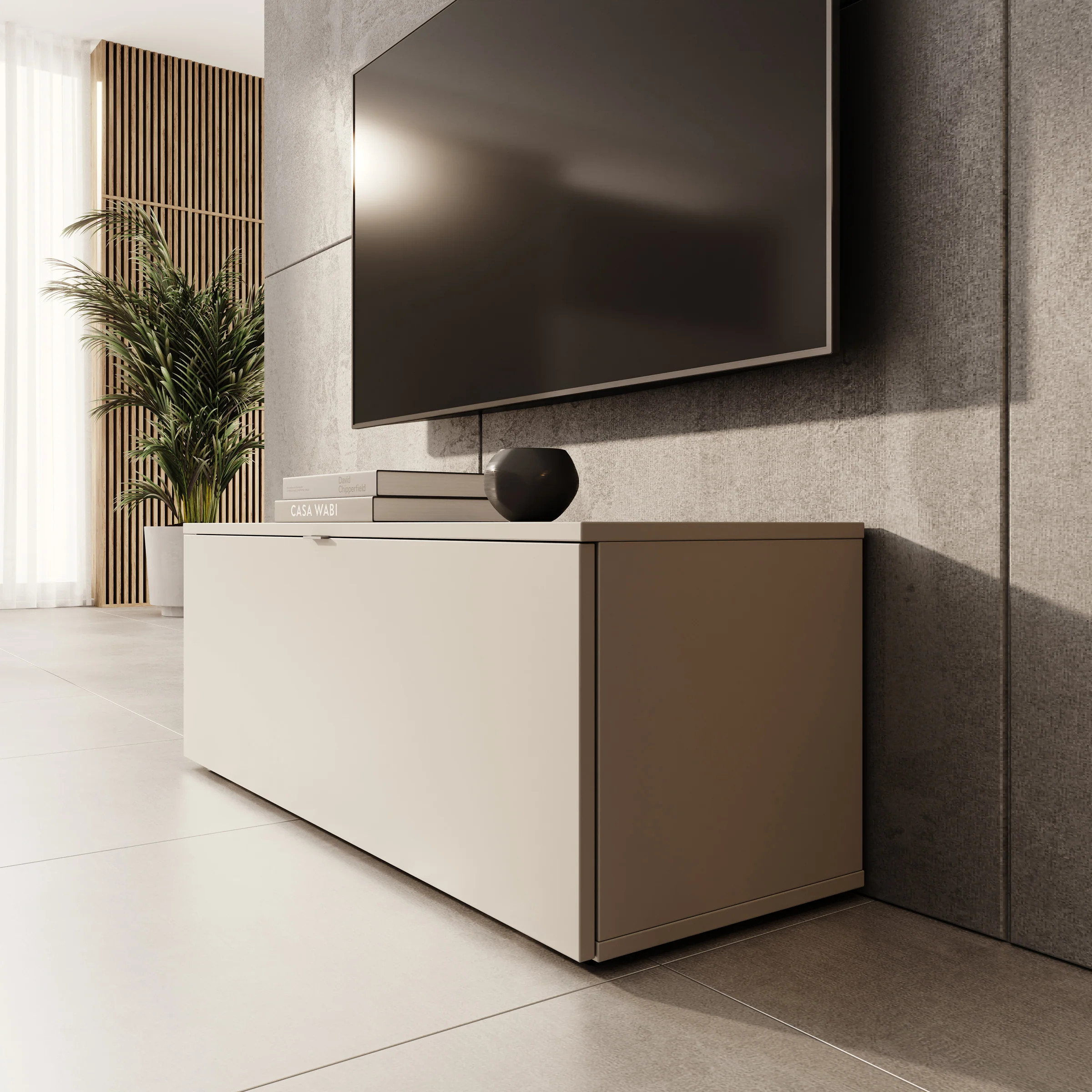 Lornes - TV-Meubel - Beige - 100x35x38 cm - Image 4