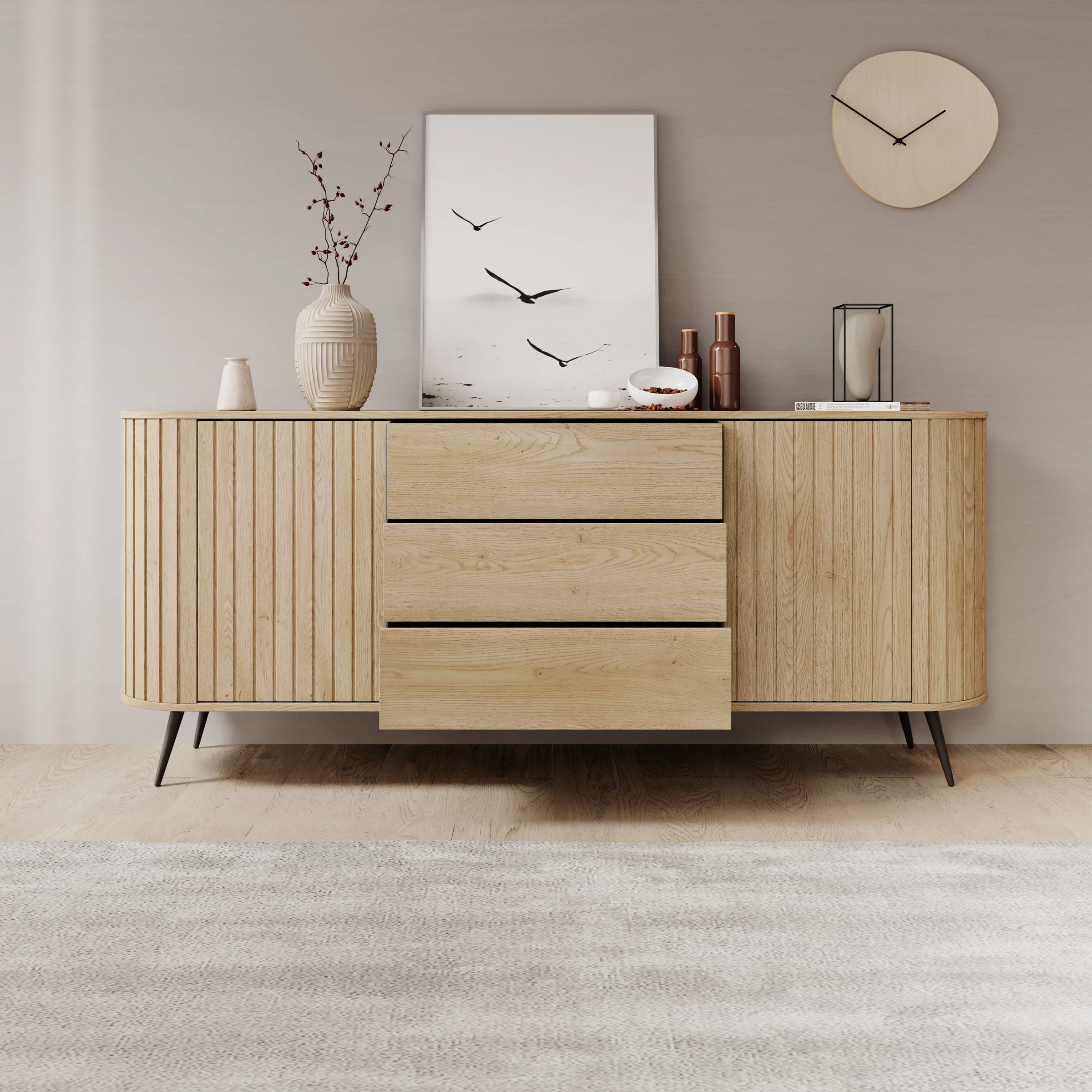 Loro - Dressoir - Eikenpatroon - 196x40x82 cm - Image 3