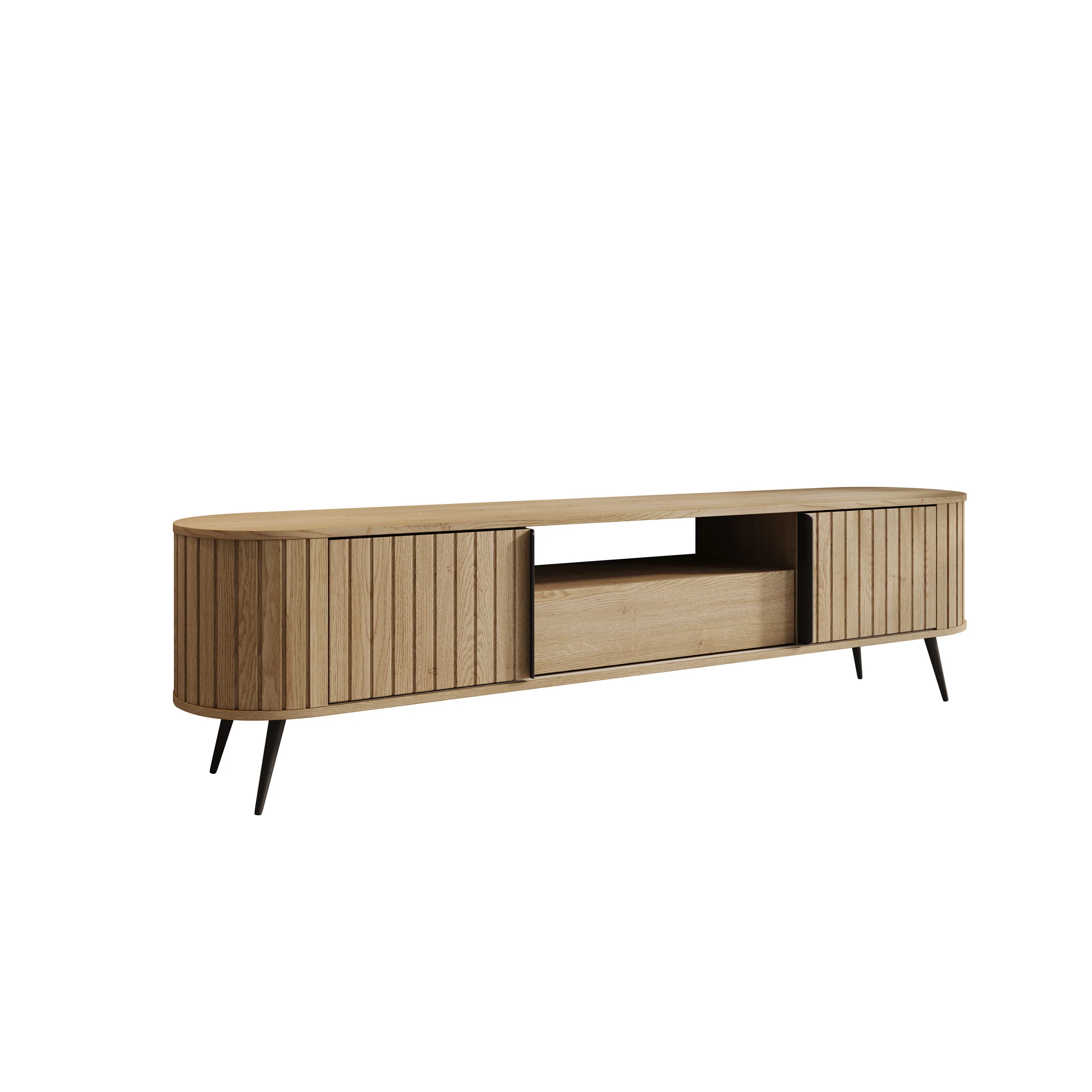 Loro - TV-Meubel - Eikenpatroon - 196x40x52 cm - Image 9
